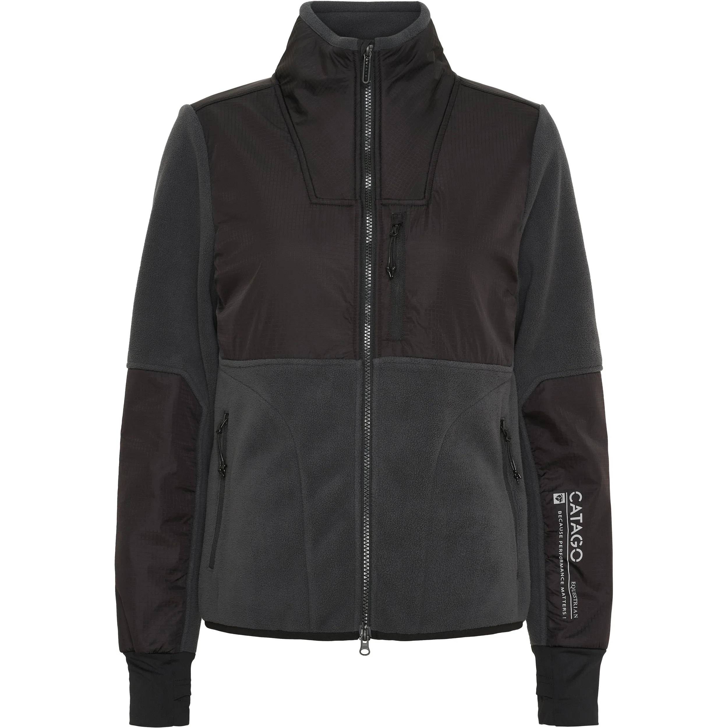 Damen Fleecereitjacke NORMA ZIP asphalt