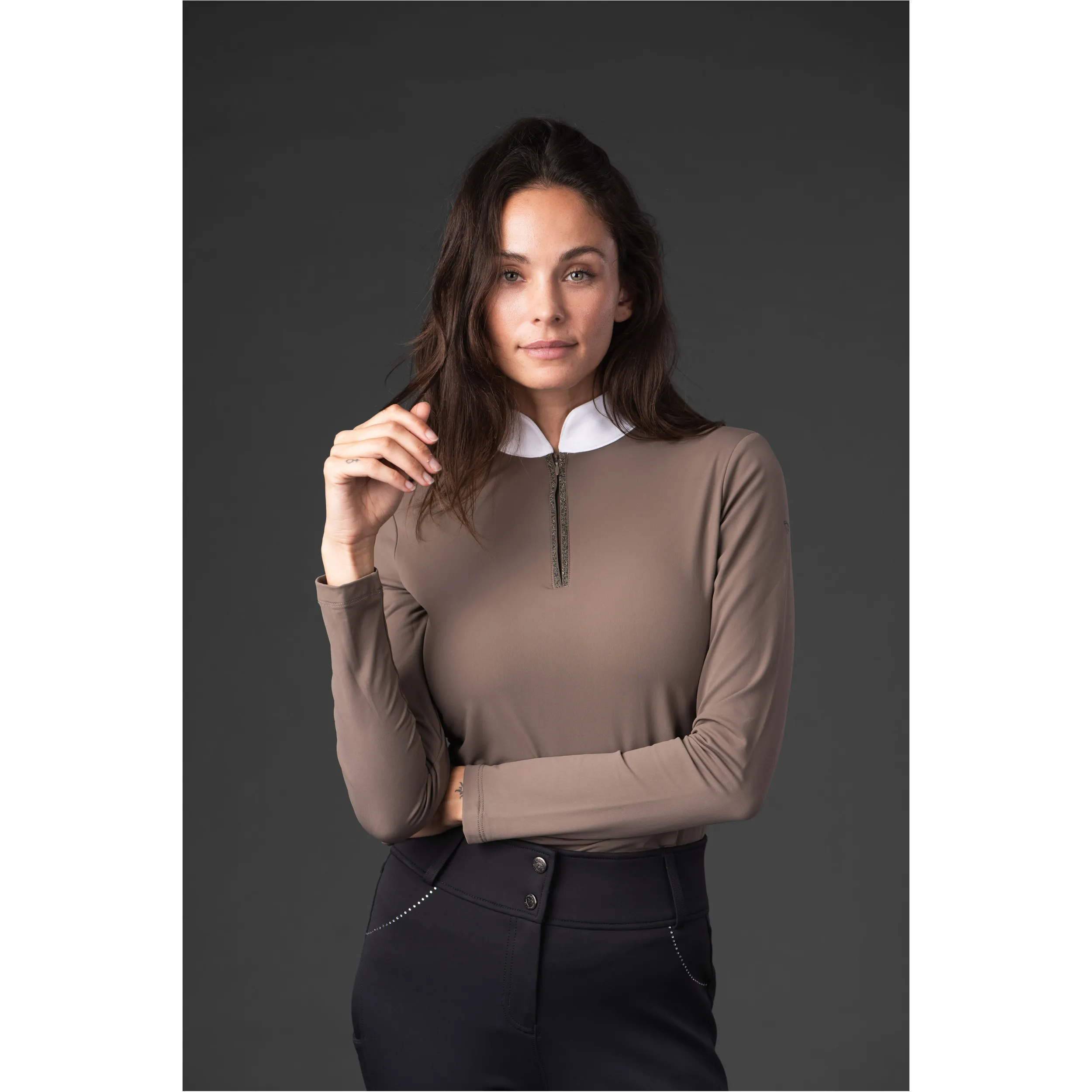 Damen Turniershirt Langarm VINICA half-zip falcon