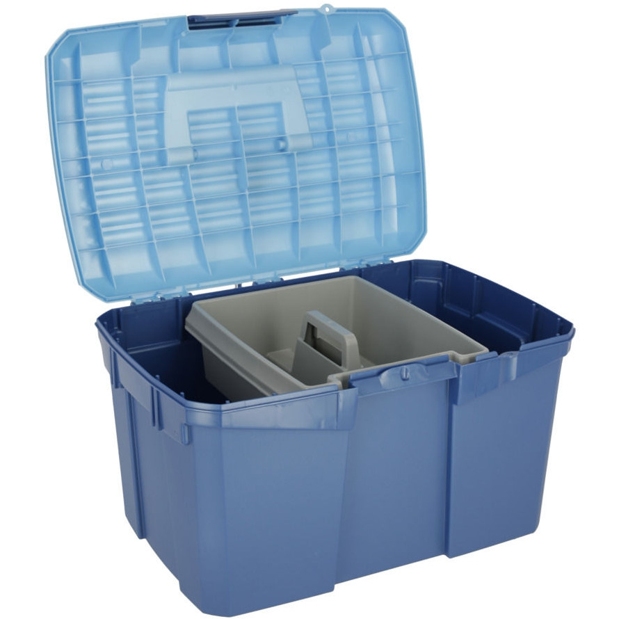 Putzbox mit herausnehmbaren Einsatz SIENA marine/hellblau