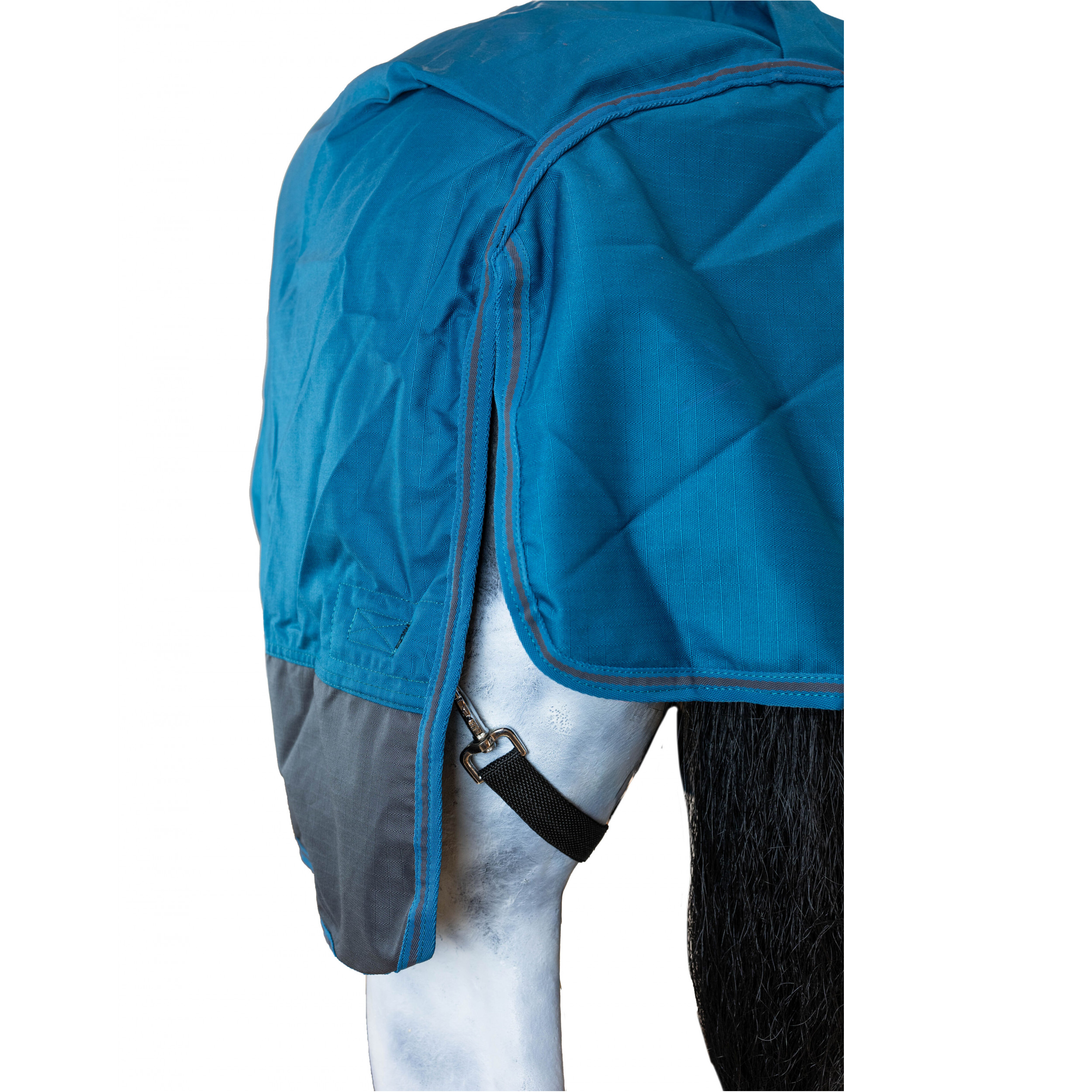 Weidedecke Full Neck Polarfleece 600D BASICLINE petrol/graphit