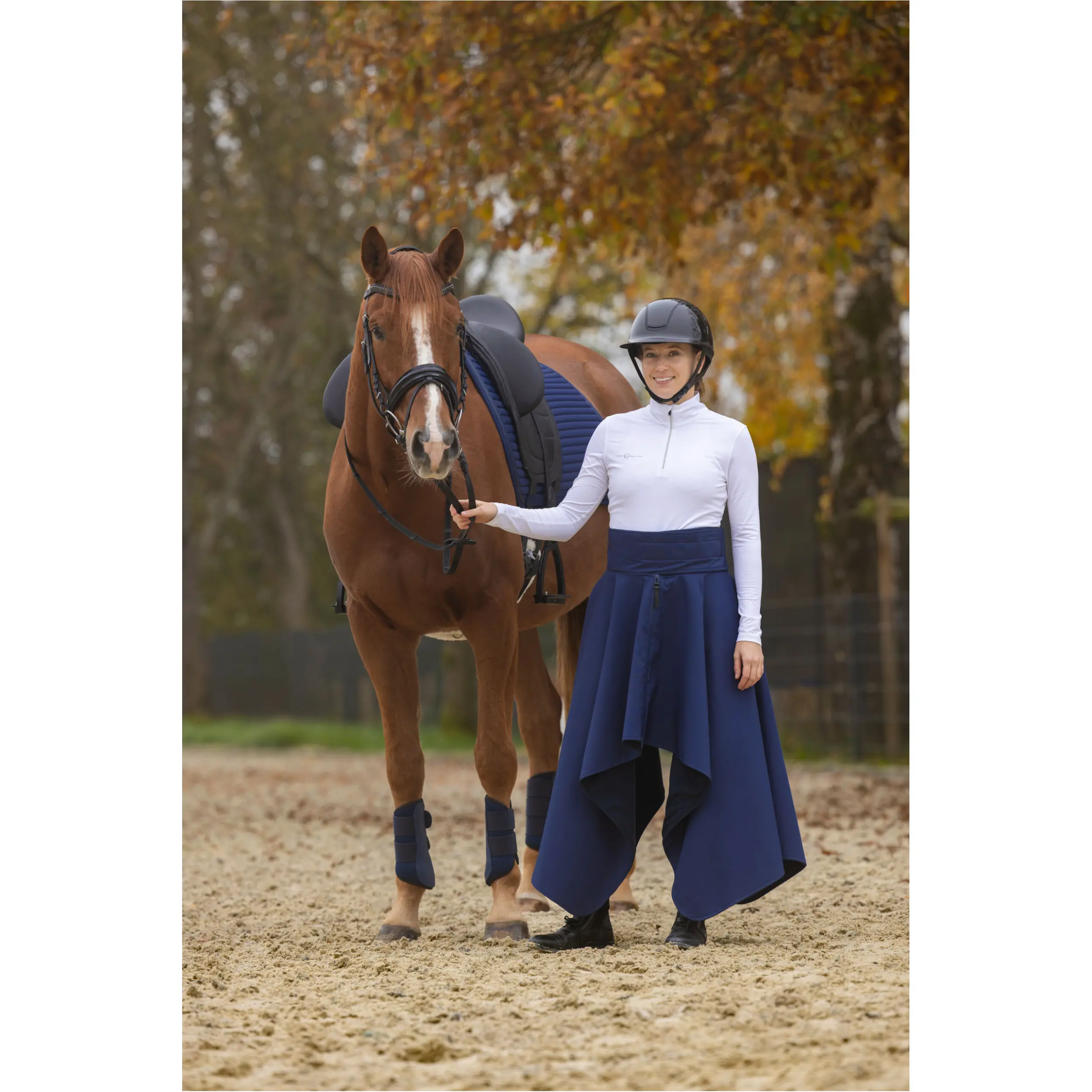 Damen Thermoreitrock navy
