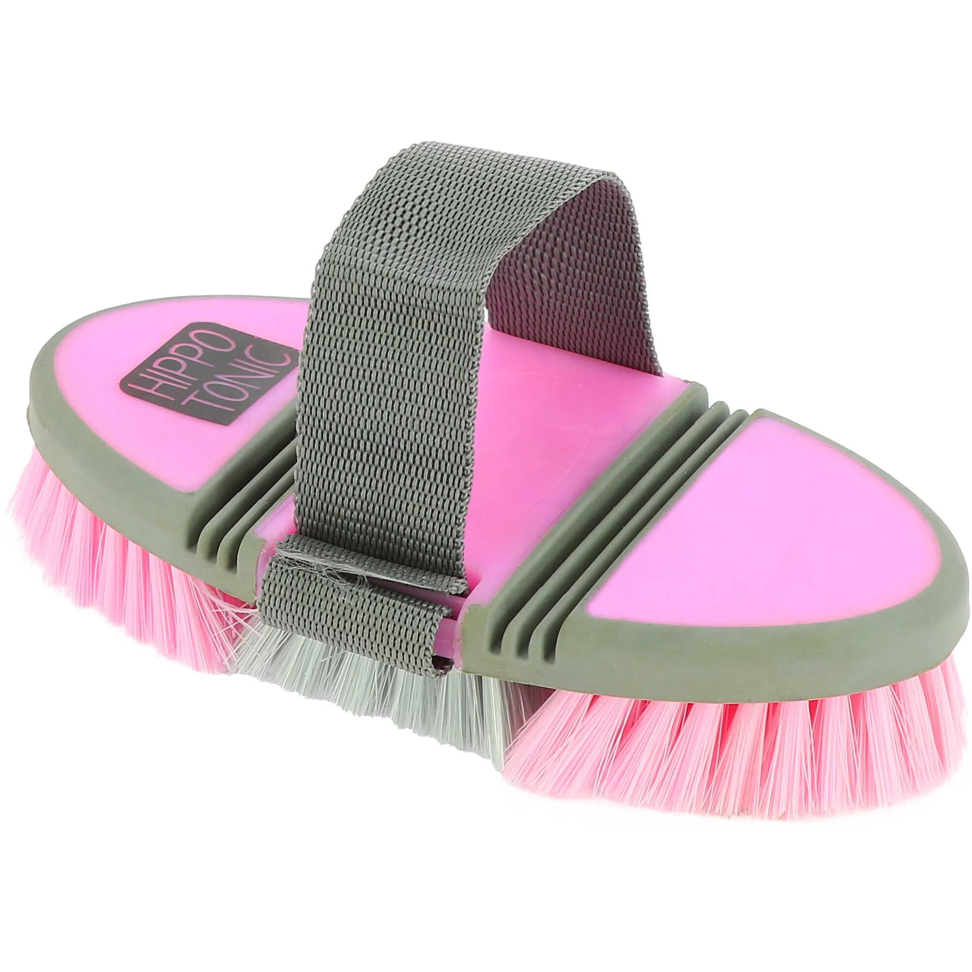 Wurzelbürste Softgrip rosa/grau