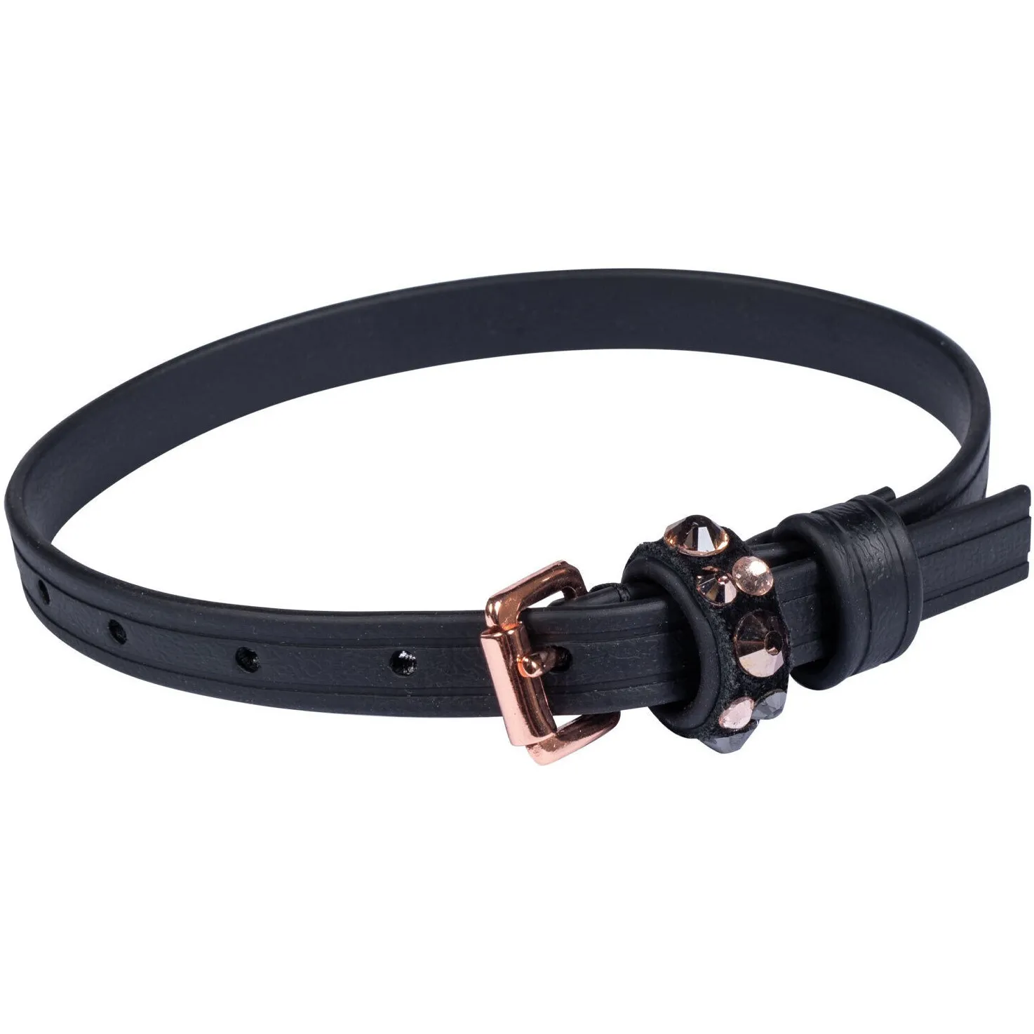 Sporenriemen ROSEGOLD GLAMOUR STYLE schwarz