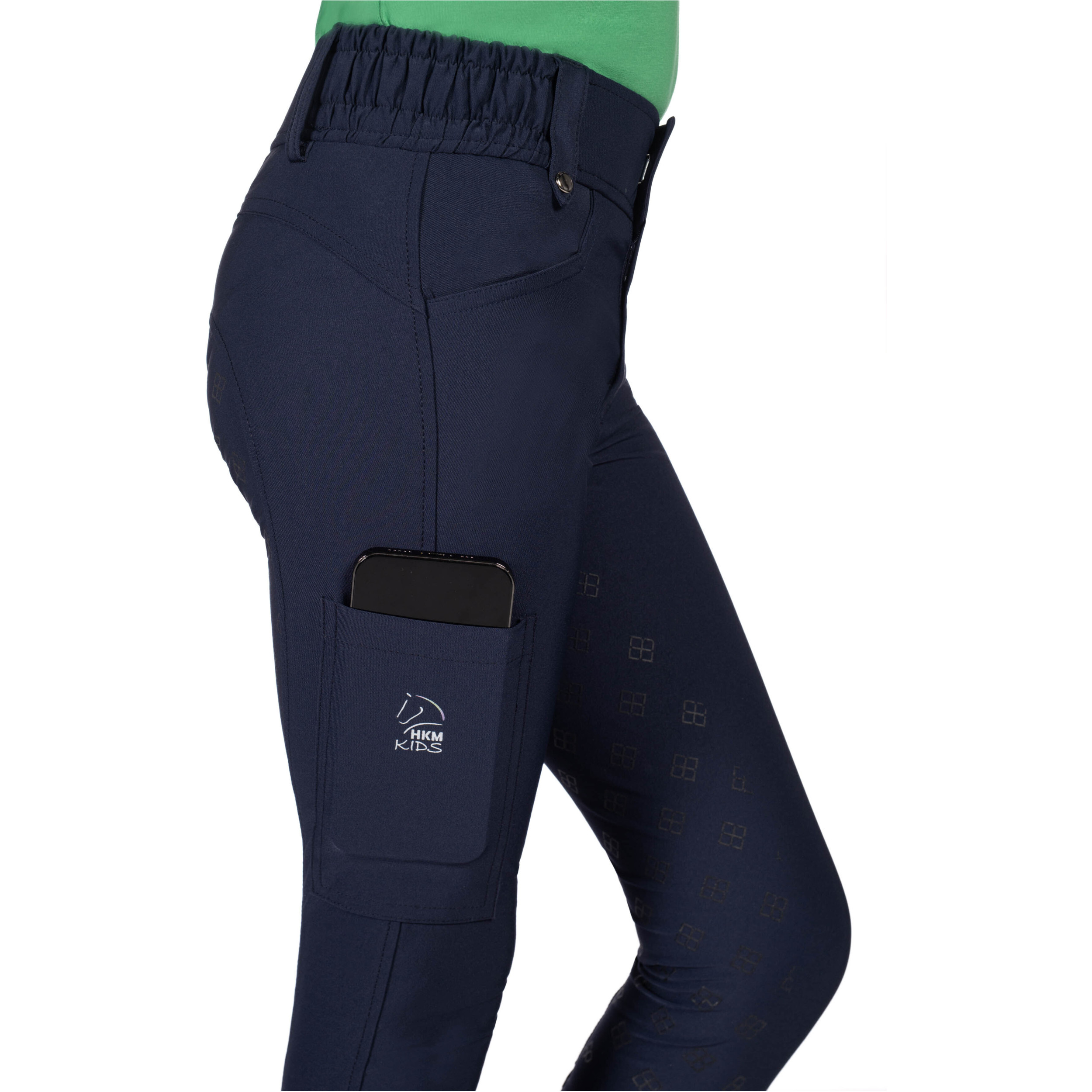 Kinder Reithose Silikon Vollbesatz MAUI dunkelblau