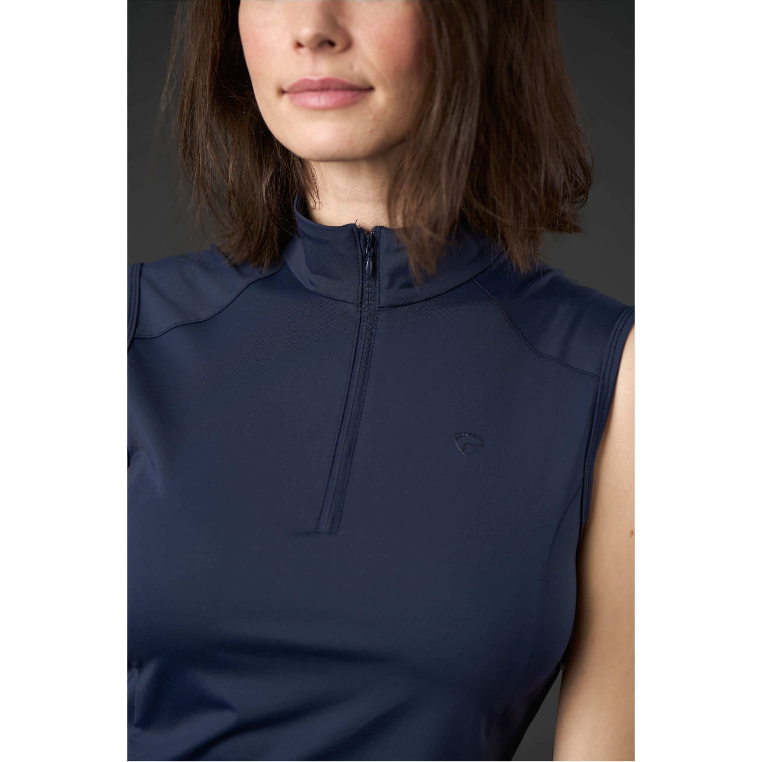 Damen Turniershirt Ärmellos TEODORA navy