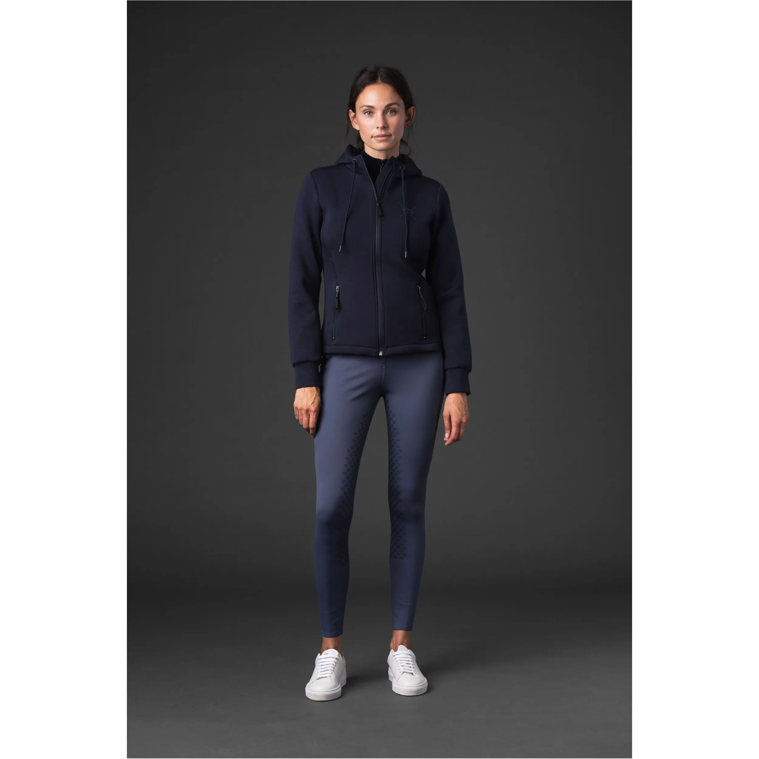 Damen Kapuzenjacke mit Reißverschluss VARIANA navy