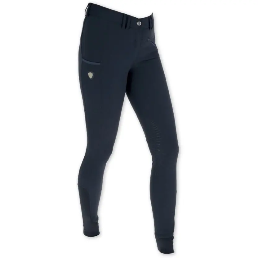 Kinder Reithose Silikon Kniebesatz BALI navy