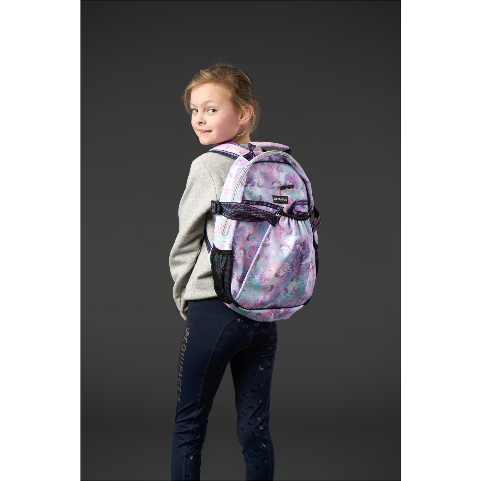 Kinder Rucksack mit Helmtasche KLARA lavender Kinder Rucksack mit Helmtasche KLARA lavender
