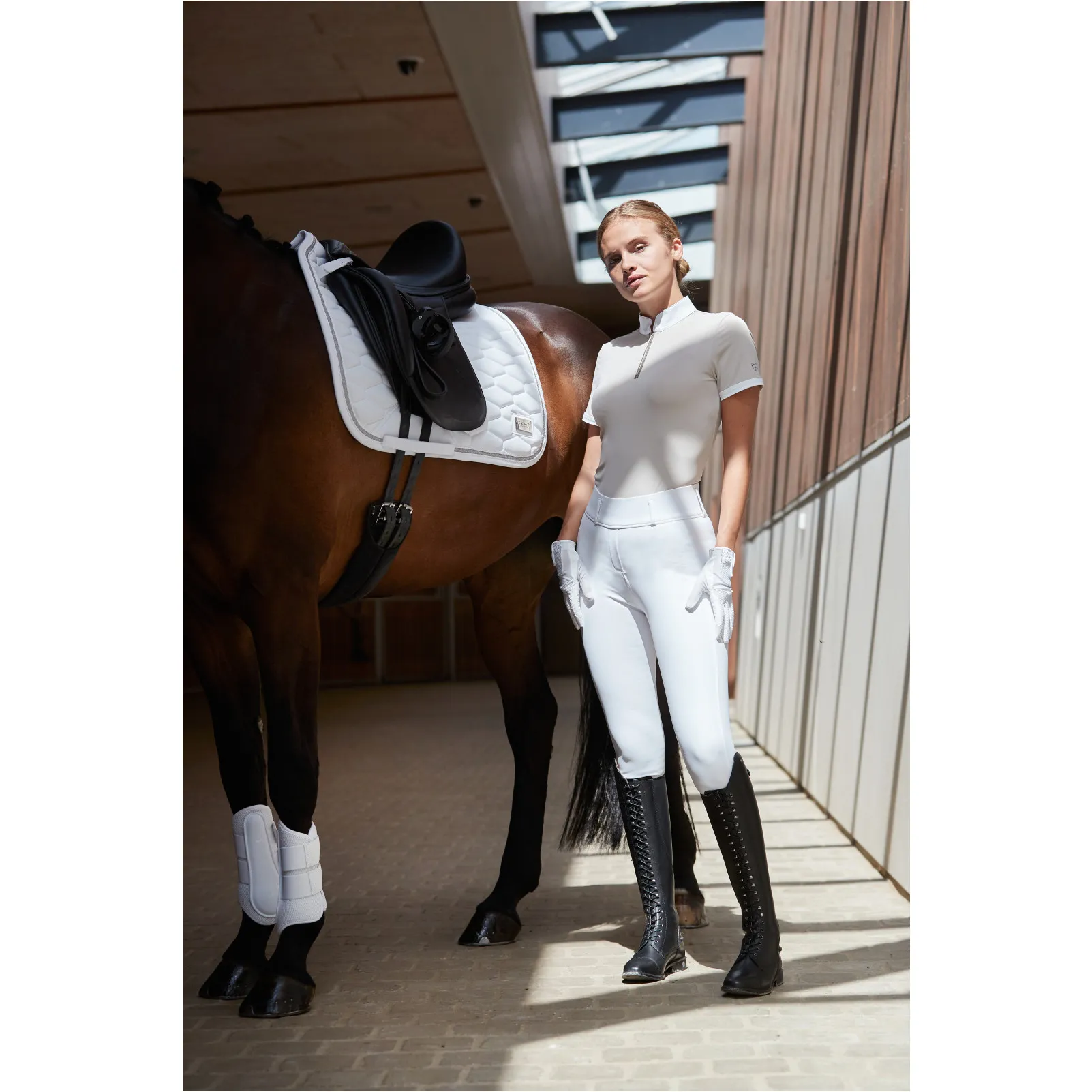 Damen Showshirt Kurzarm NICE sandshell