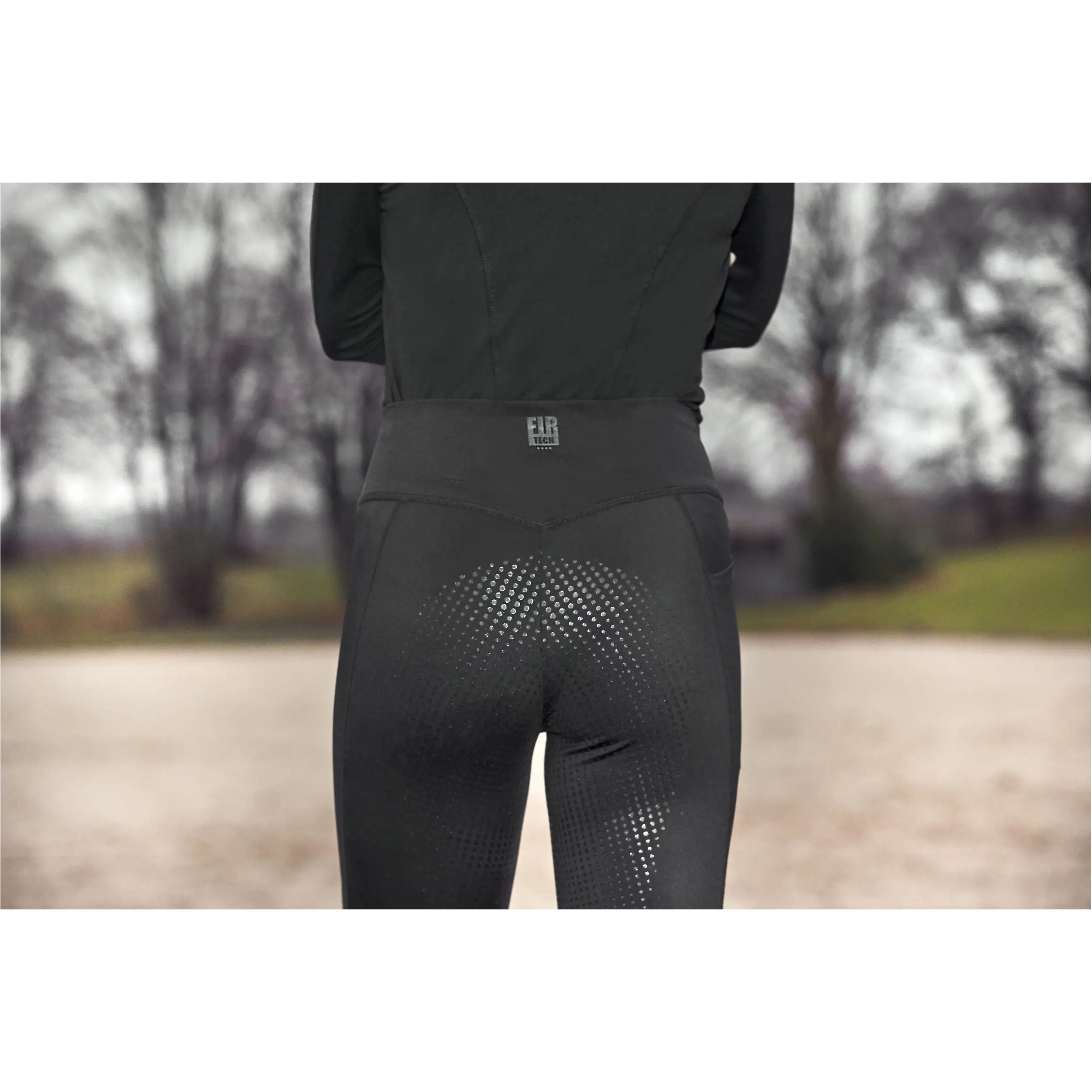 Damen Reitleggings Silikon Vollbesatz FIR-Tech schwarz