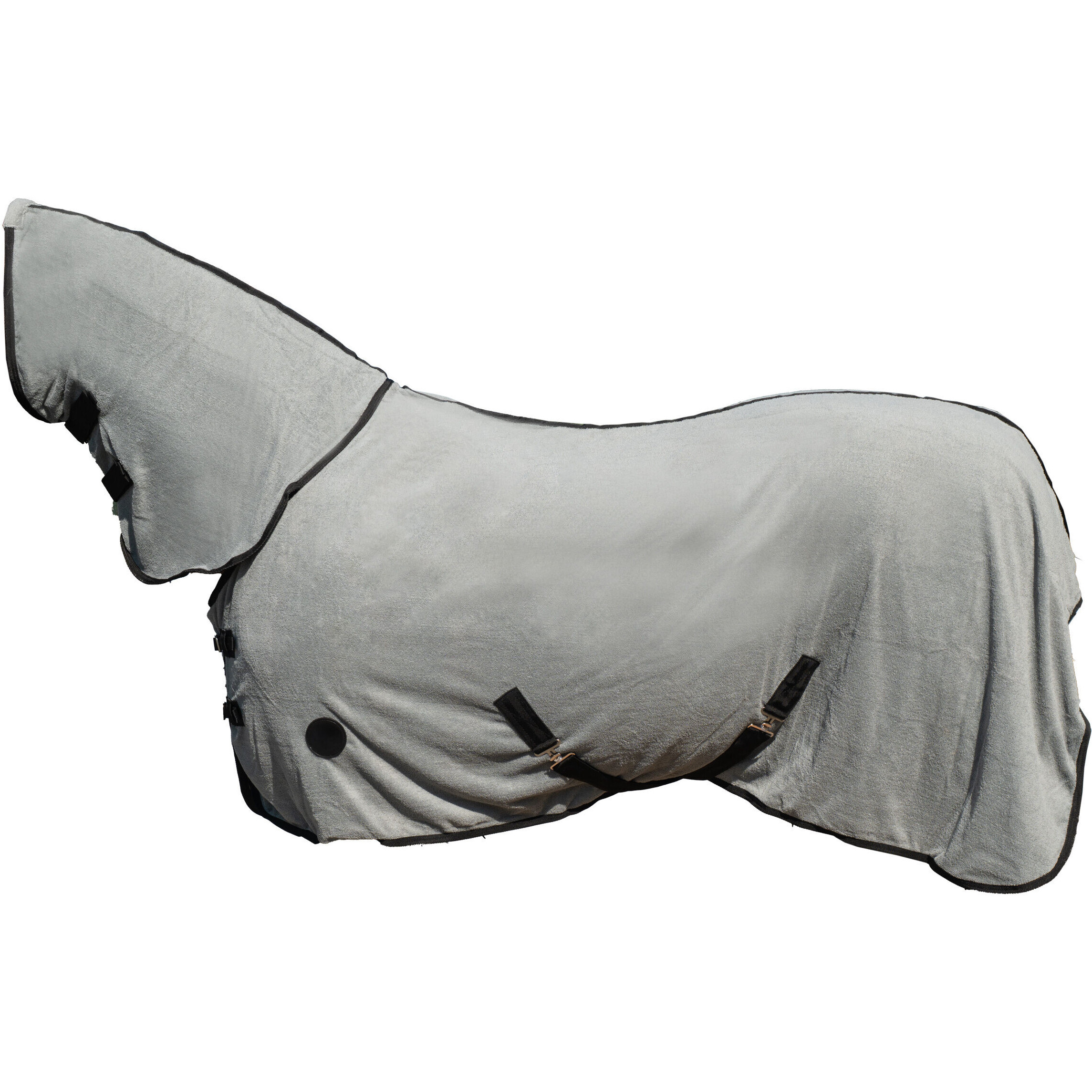 Abschwitzdecke mit festem Halsteil DryUp grau