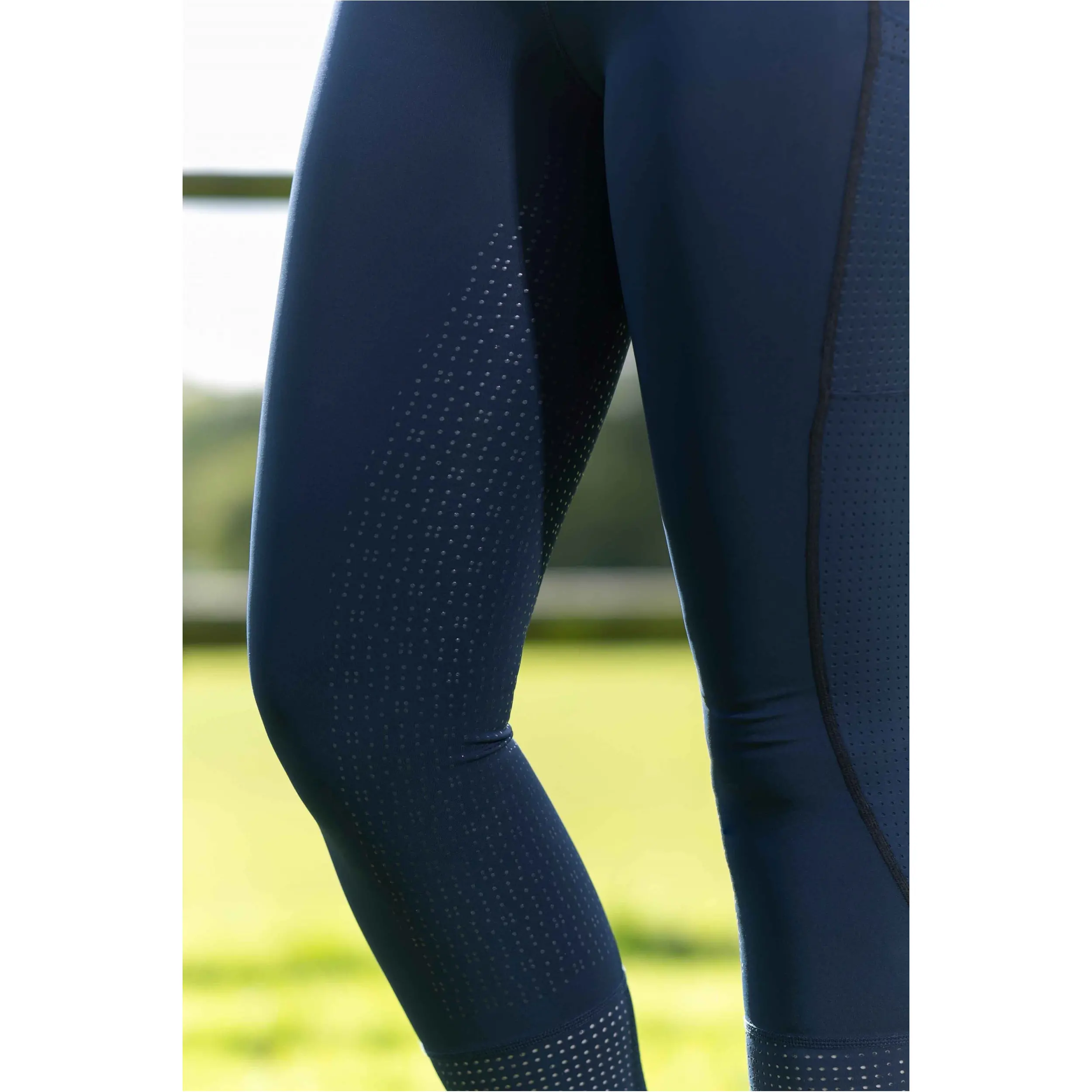 Damen Reitleggings Silikon Vollbesatz JUNA dunkelblau