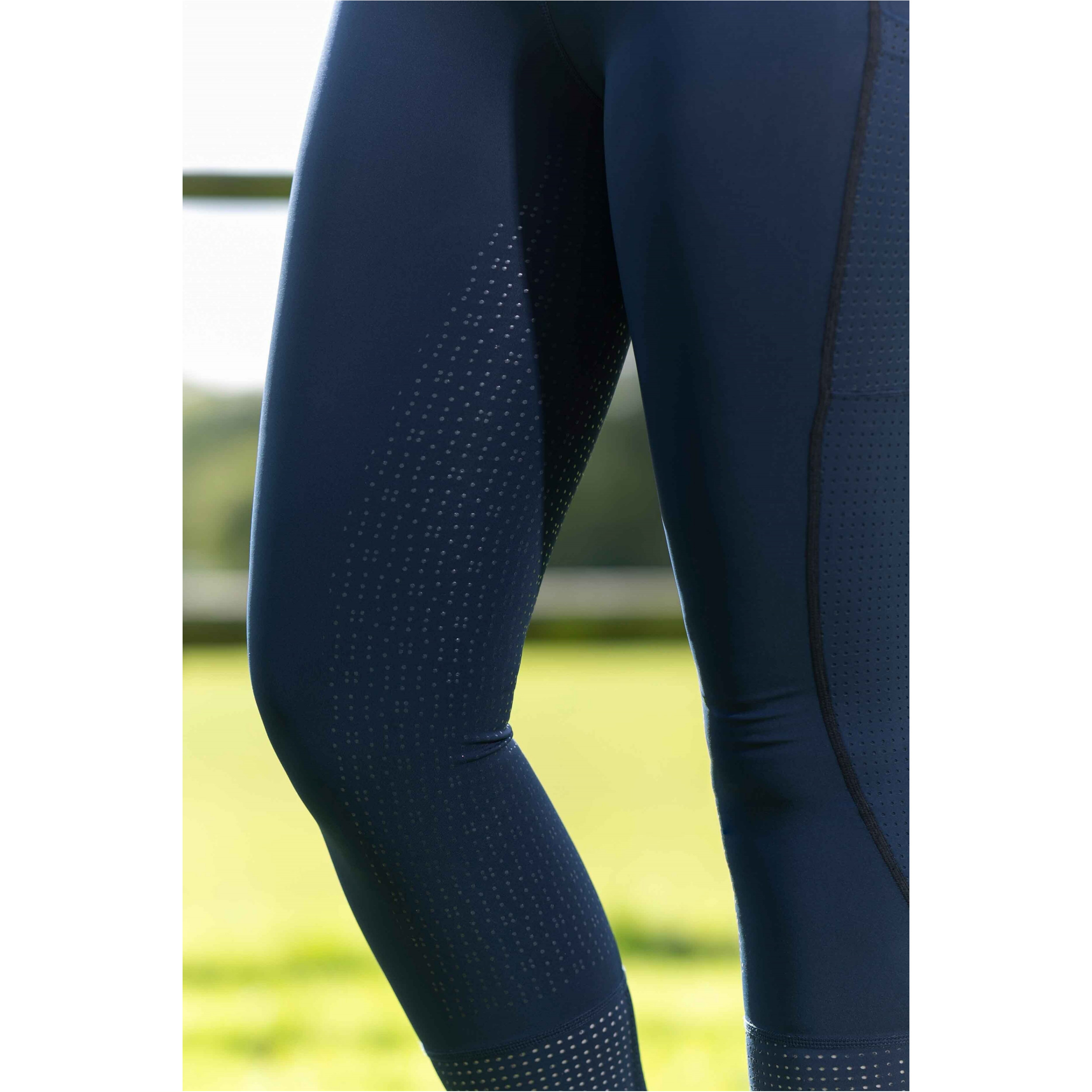 Damen Reitleggings Silikon Vollbesatz JUNA dunkelblau