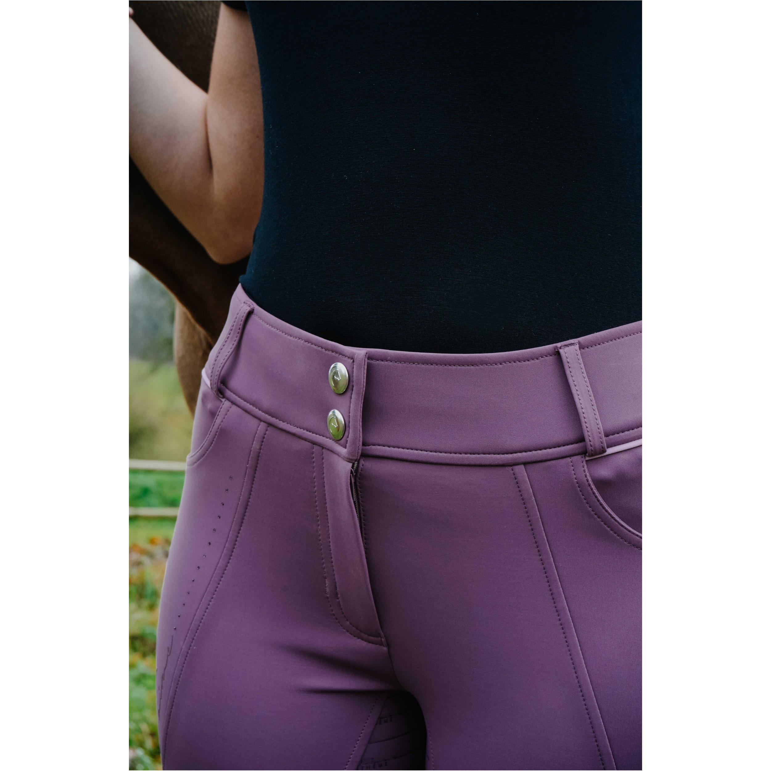 Damen Reithose Silikon Vollbesatz Je t’aime EK-ELSA violett