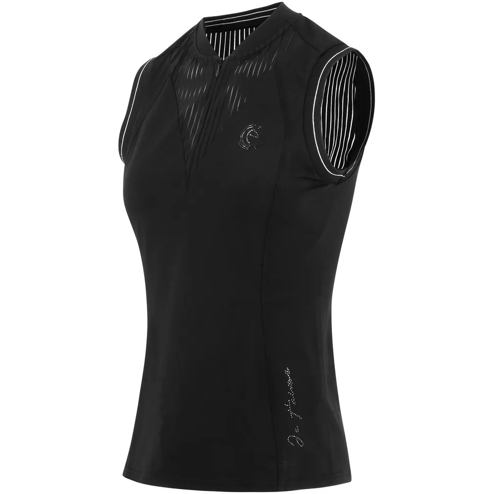 Damen Funktionstop MARGOT mit Mesheinsätzen schwarz