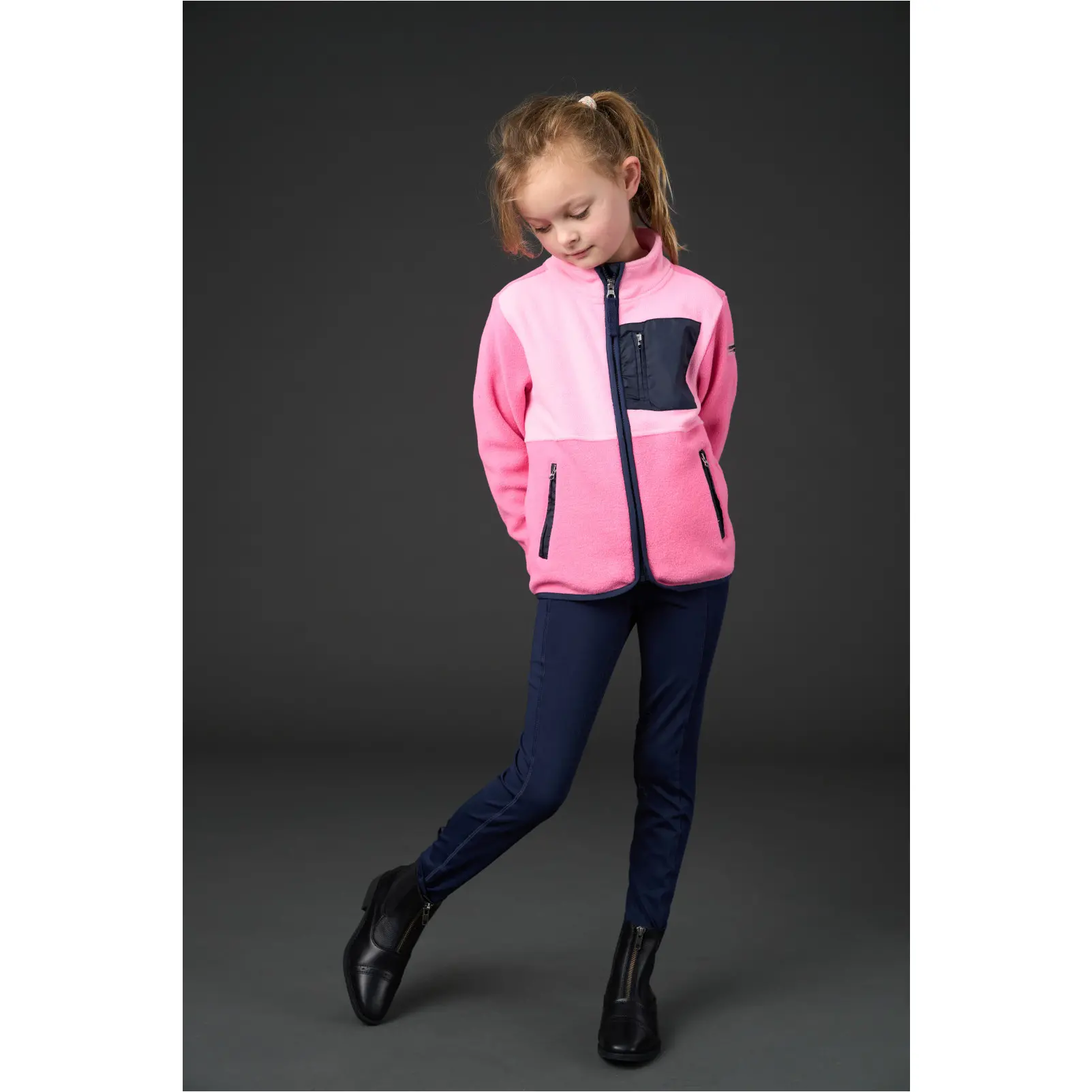 Kinder Fleecereitjacke MINNA ZIP phlox pink