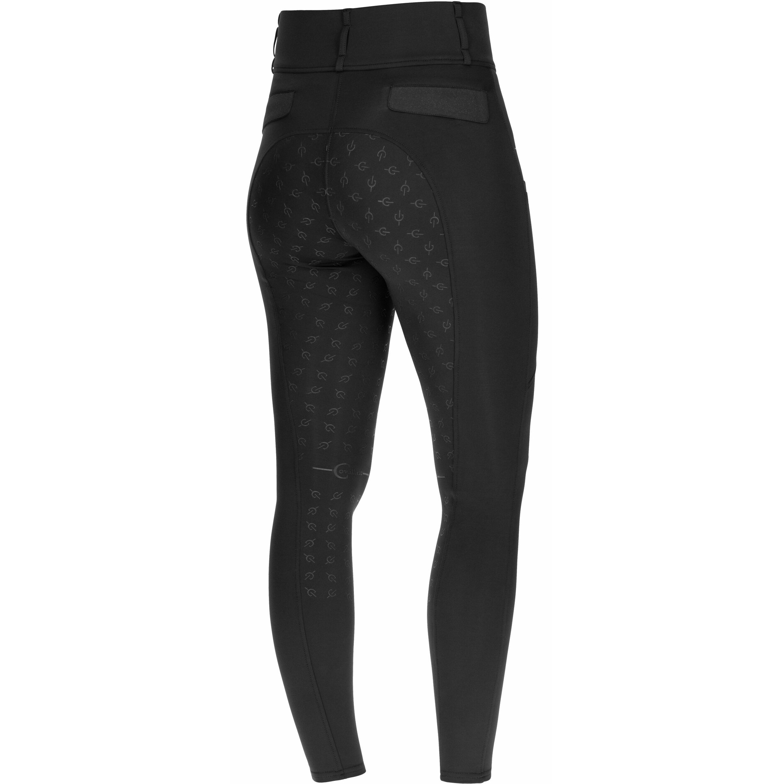 Damen Reitleggings Silikon Vollbesatz High Waist schwarz