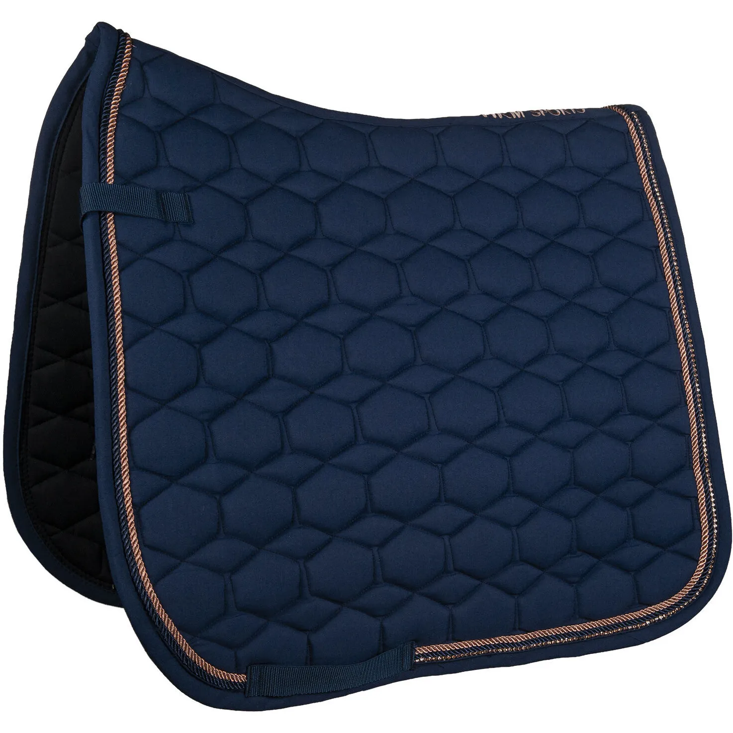 Schabracke ROSEGOLD GLAMOUR STYLE dunkelblau/rosegold