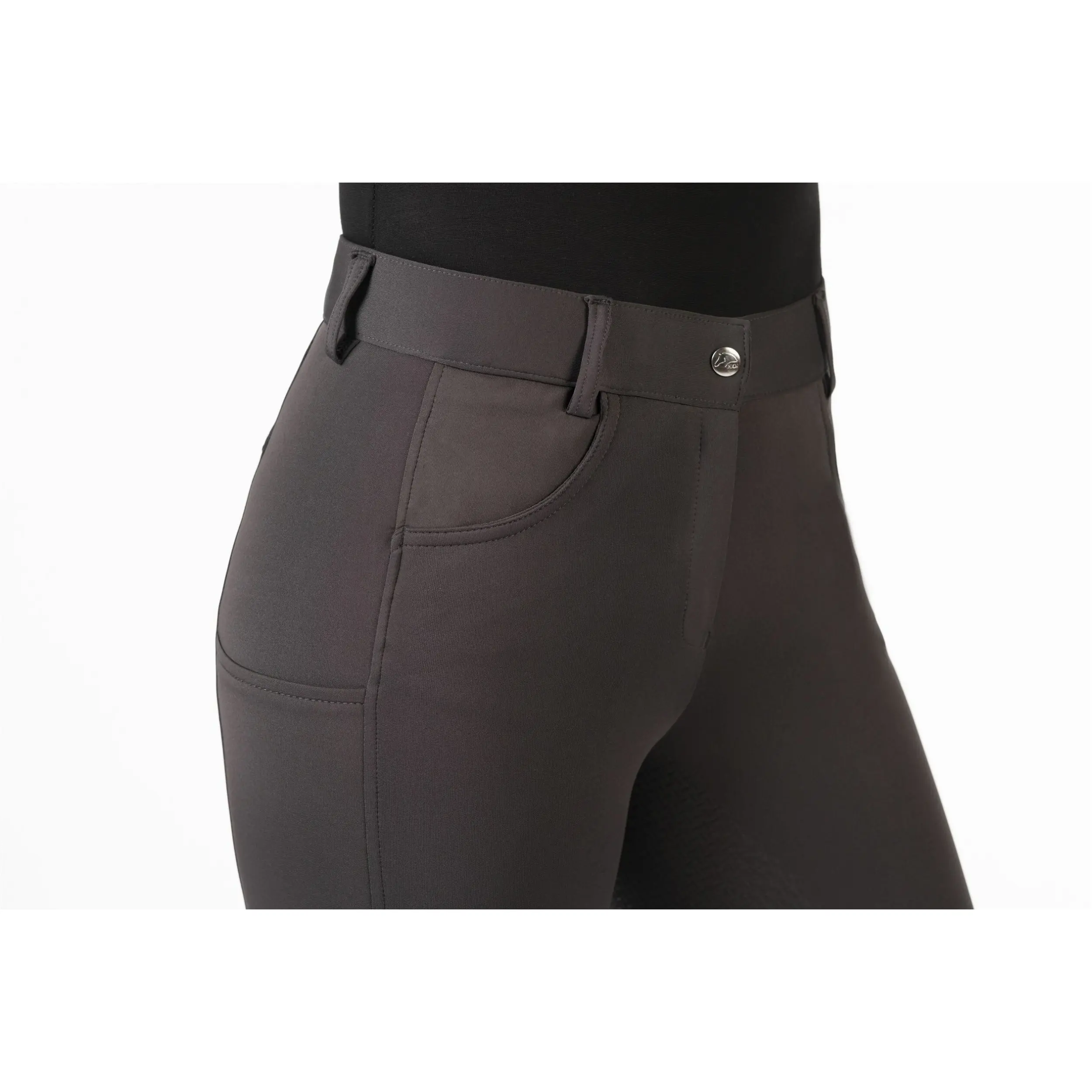 Damen Reithose Silikon Vollbesatz EMMA dunkelgrau