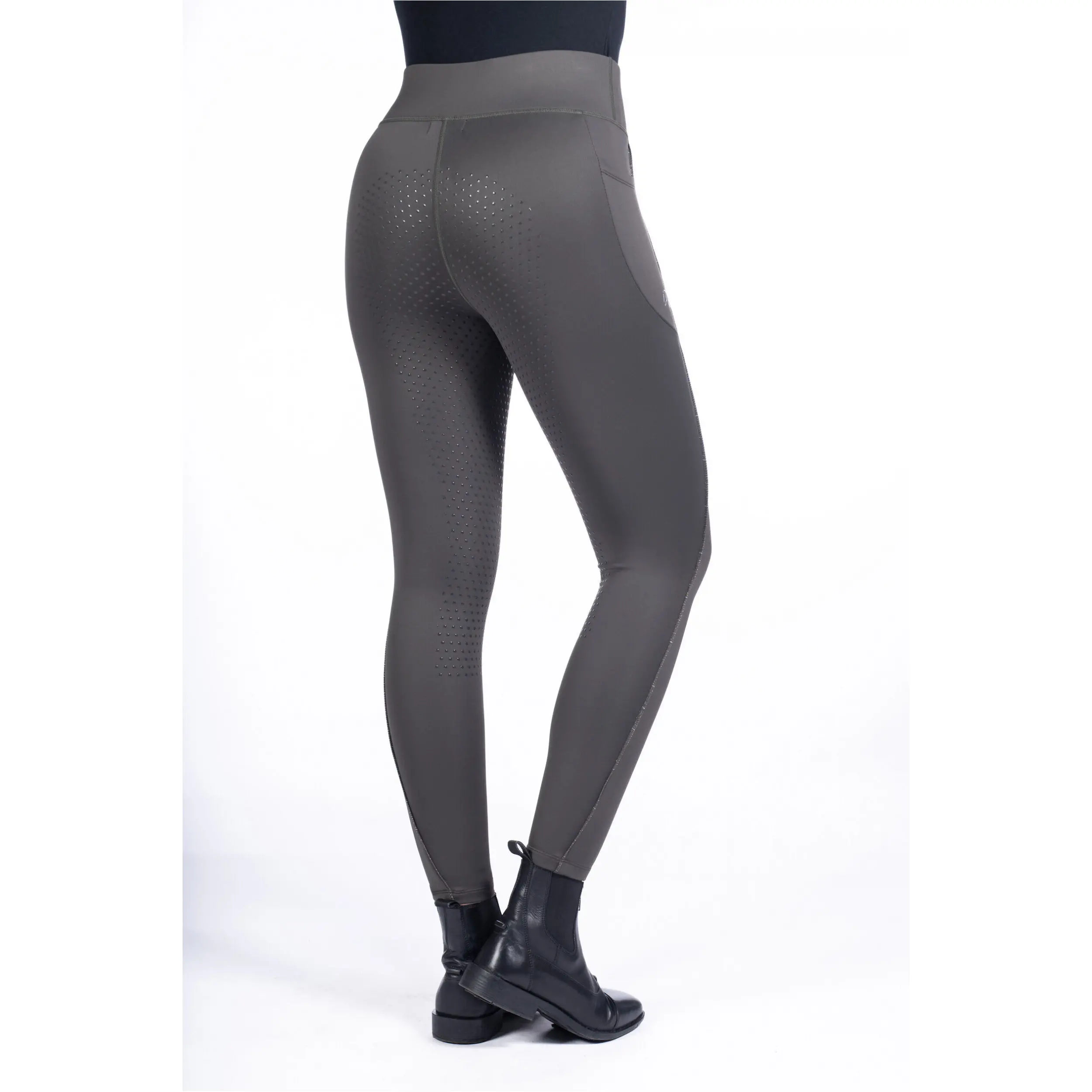 Damen Reitleggings Silikon Vollbesatz ALICE dunkelgrün