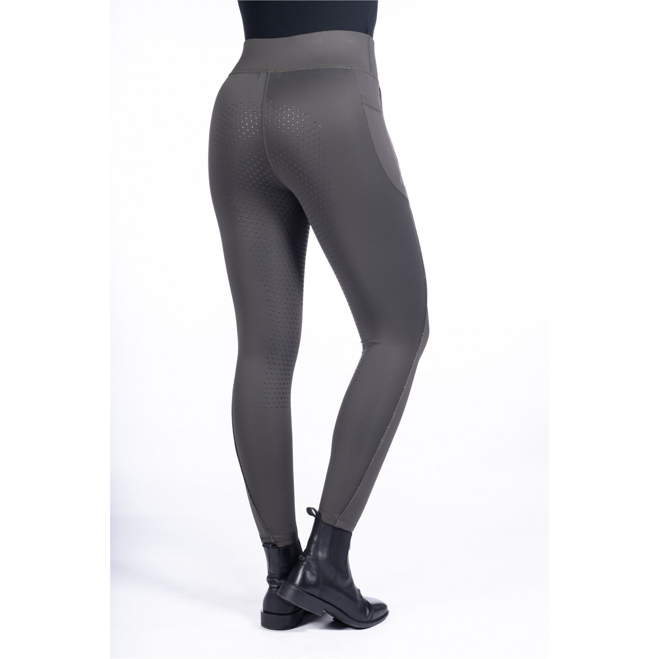 Damen Reitleggings Silikon Vollbesatz ALICE dunkelgrün