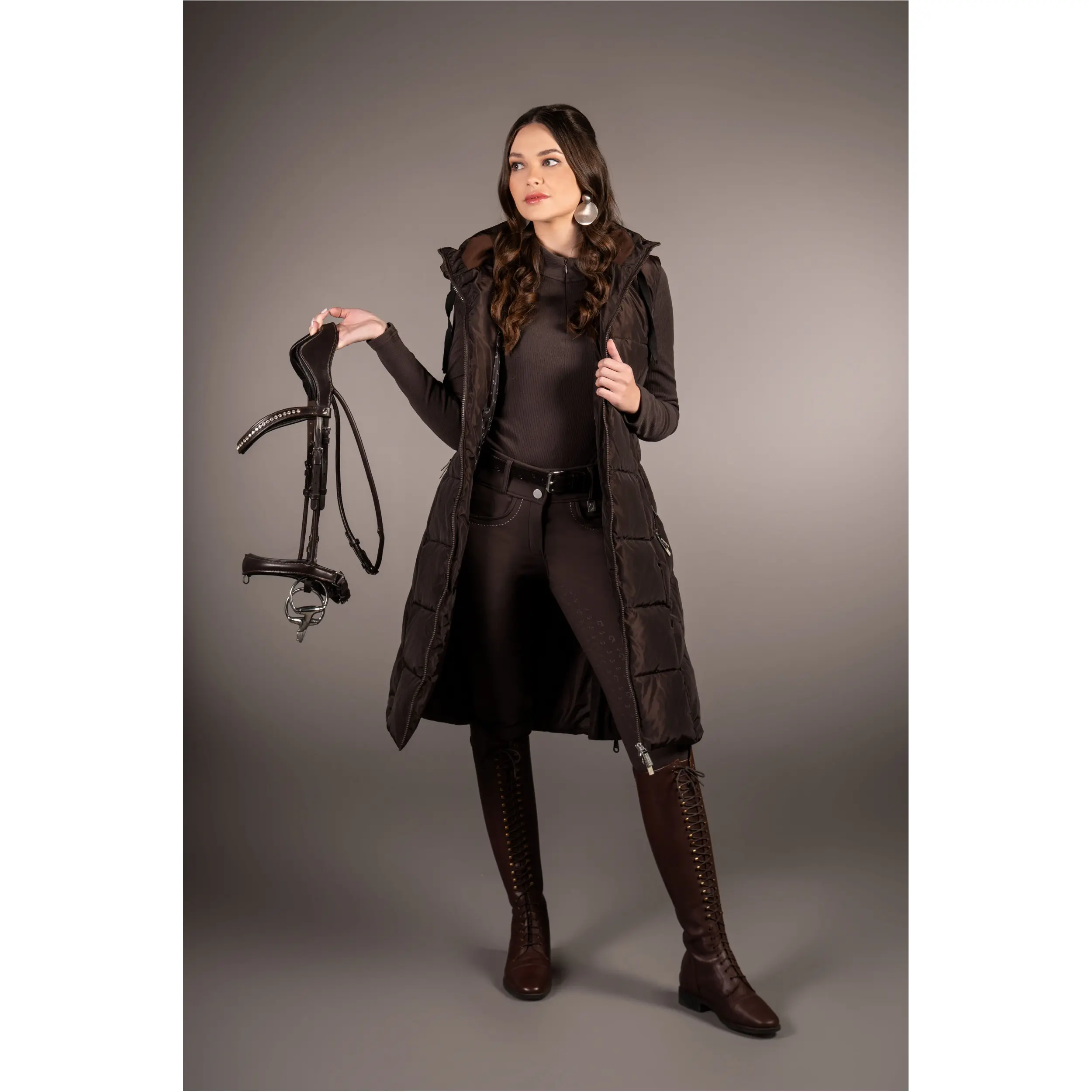 Damen Langweste AREZZO dunkelbraun