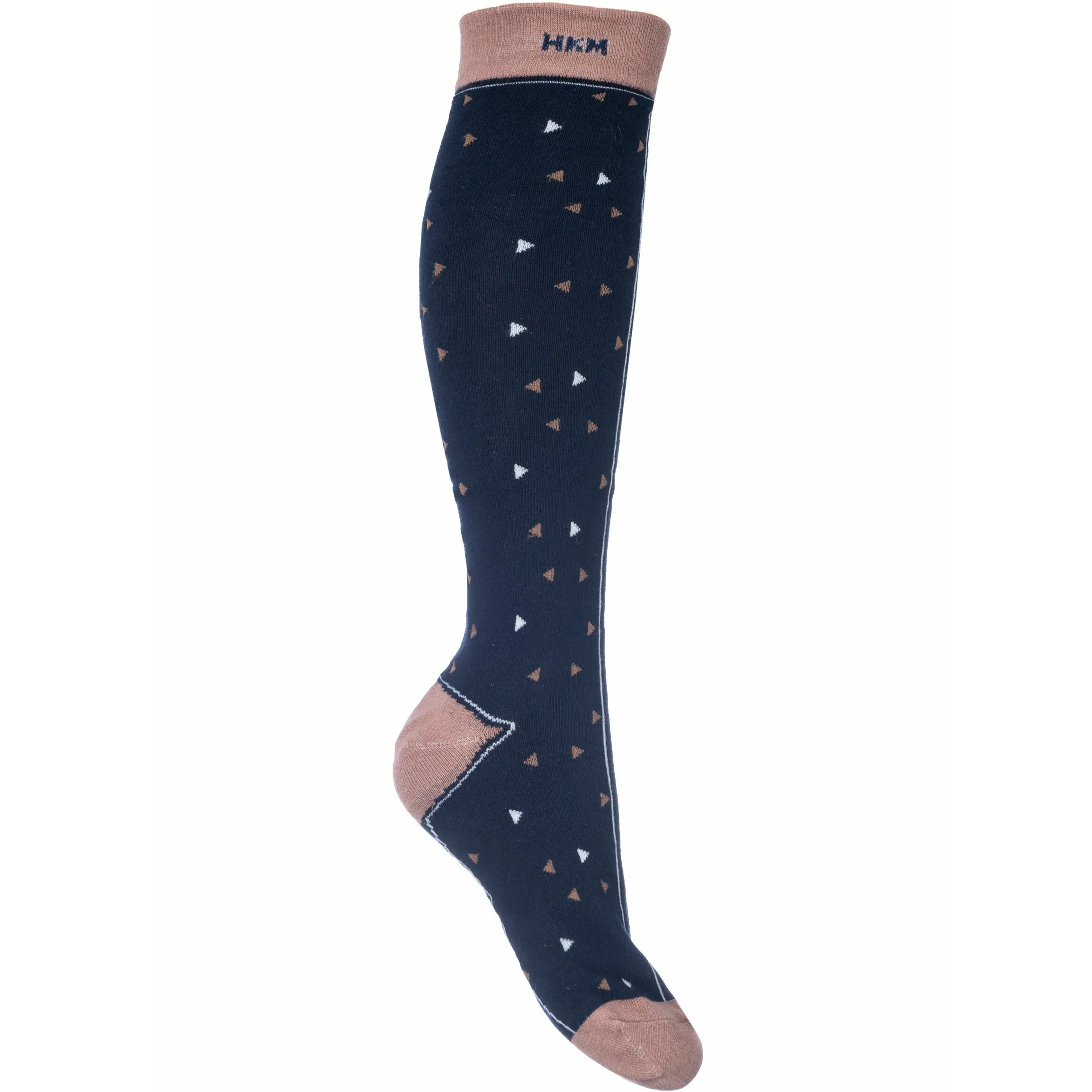 Reitsocken MINIMAL dunkelblau/camel