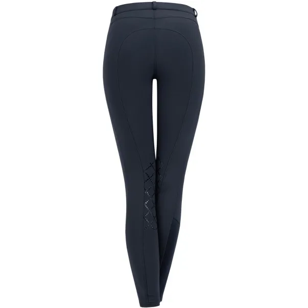Damen Reithose Silikon Kniebesatz MICRO nachtblau
