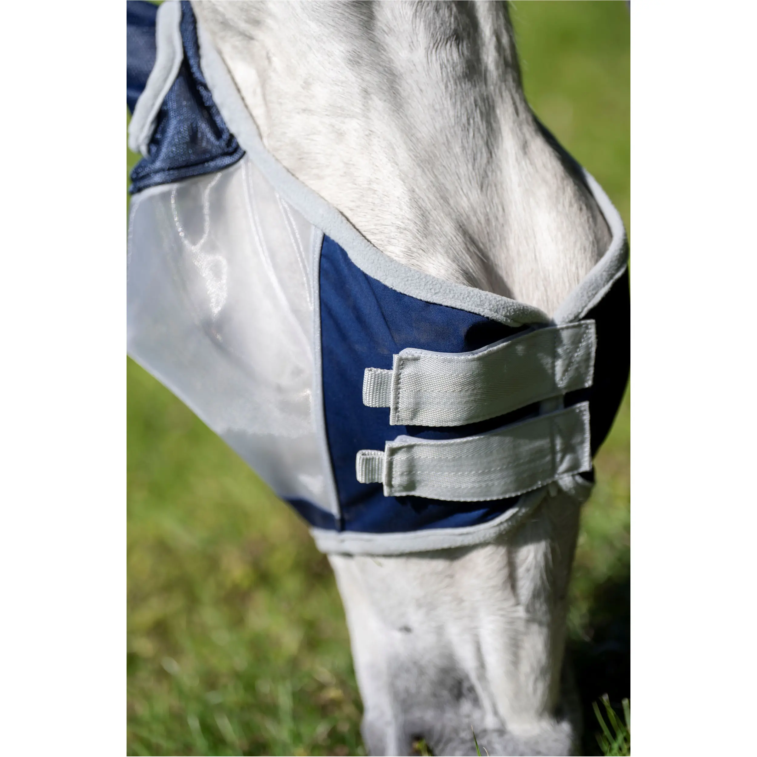 Fliegenmaske AMIGO Shield Flymask navy/silver