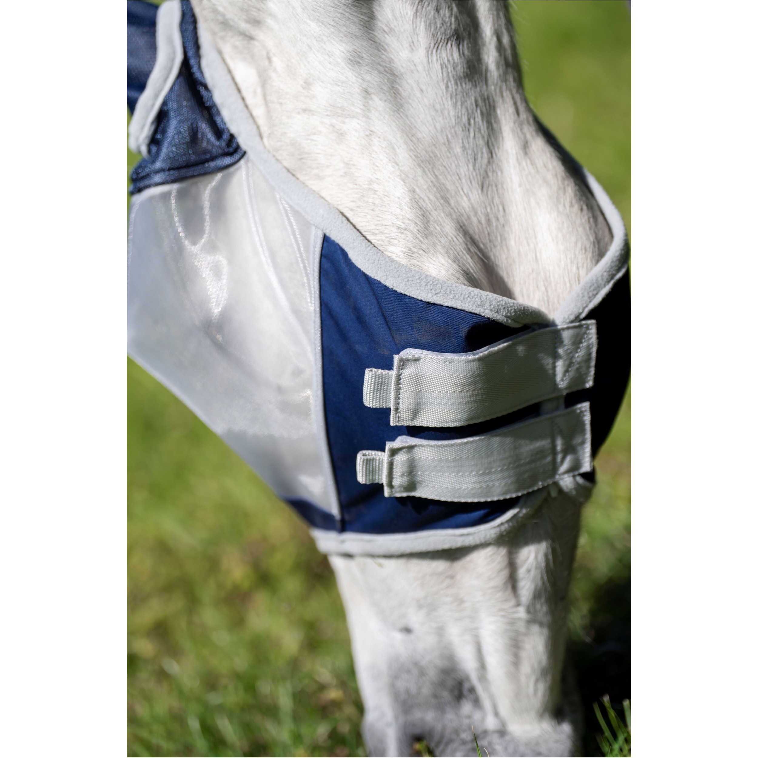 Fliegenmaske AMIGO Shield Flymask navy/silver