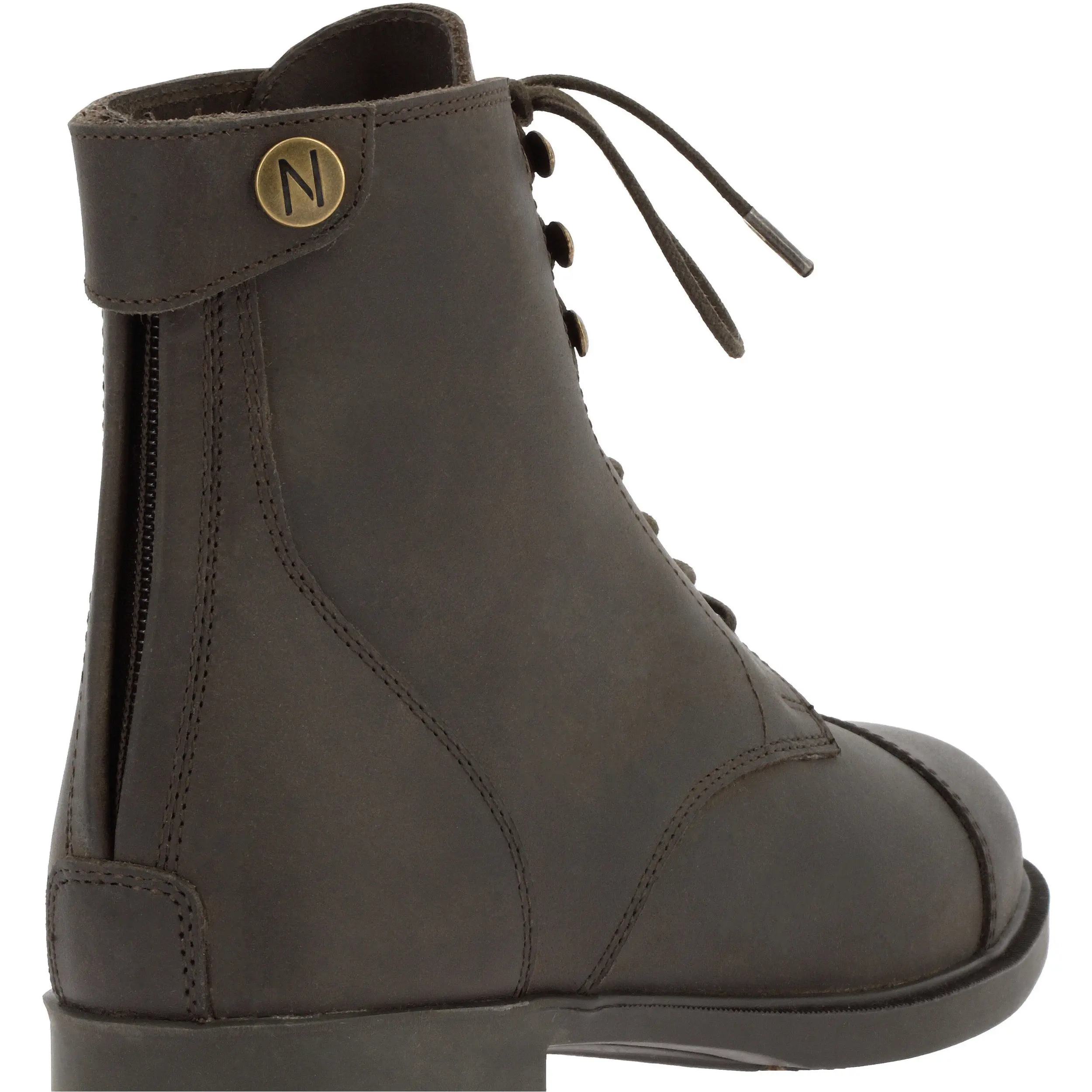 Reitstiefeletten mit Schnürsenkel & Zip NÎMES Echtleder braun Reitstiefeletten mit Schnürsenkel & Zip NÎMES Echtleder braun