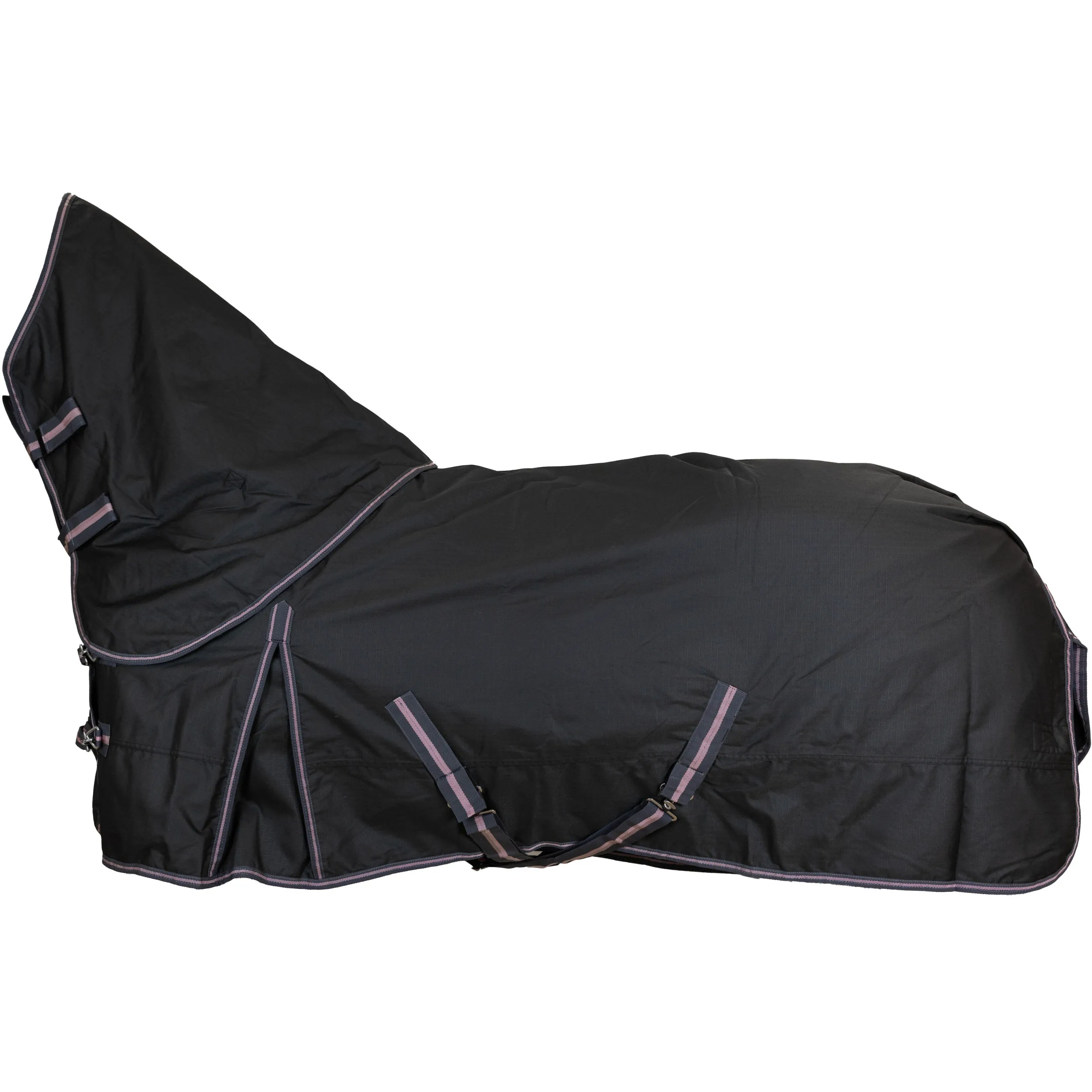 Winterdecke Full Neck 100g Füllung 600D BASICLINE graphit/koralle