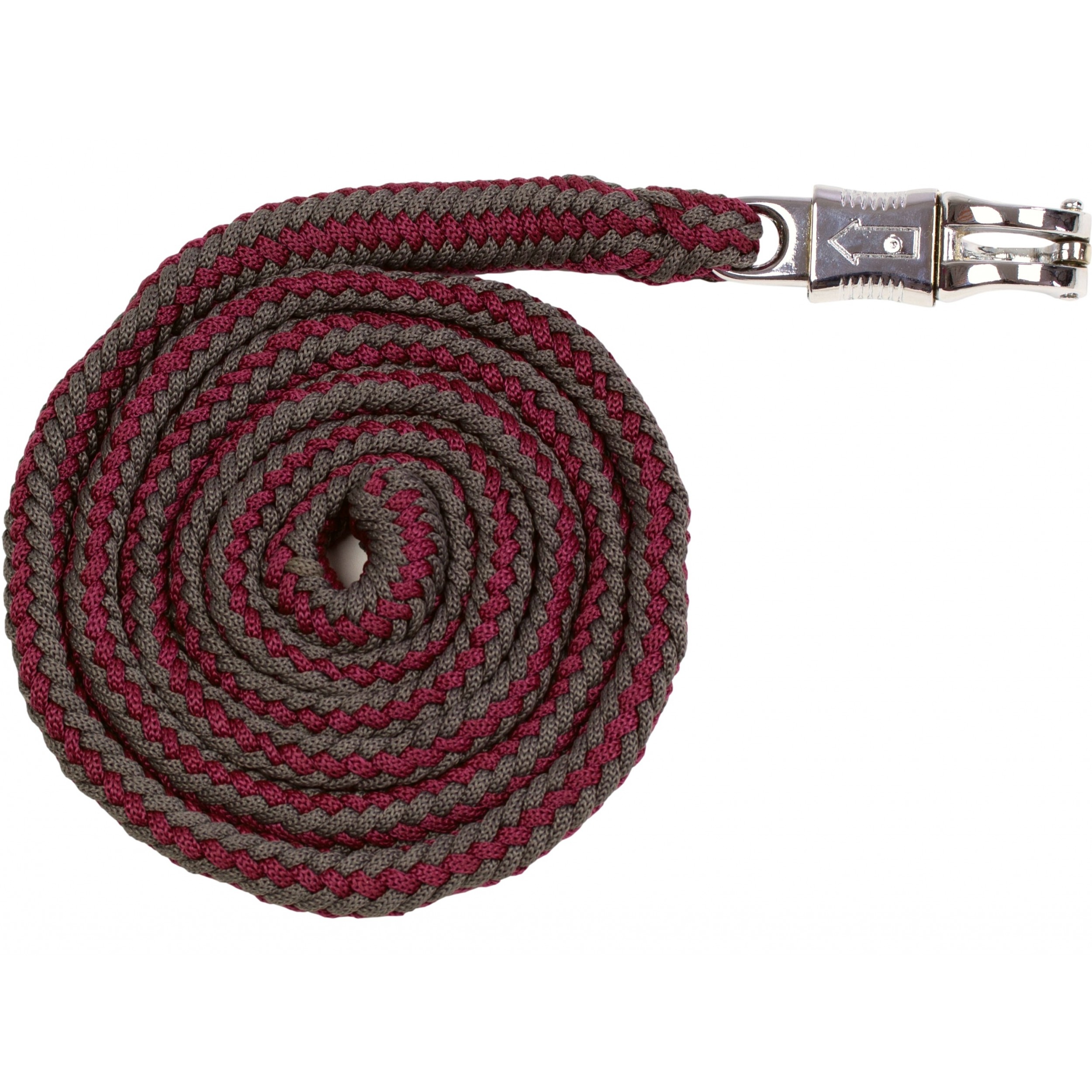 Führstrick mit Panikhaken BASICLINE anthrazit/weinrot 180cm Führstrick mit Panikhaken BASICLINE anthrazit/weinrot 180cm