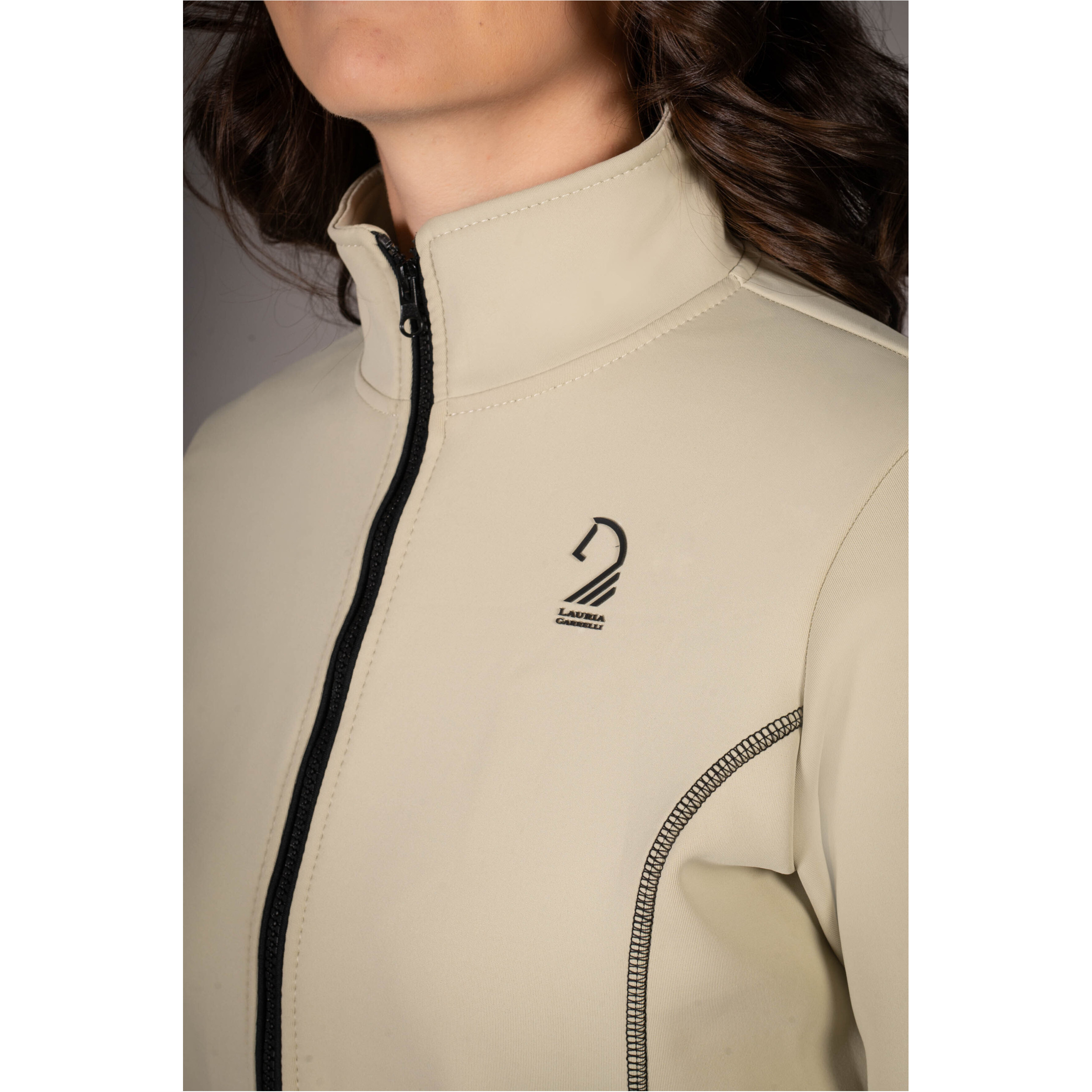 Damen Sweatjacke LIMONE grau/beige