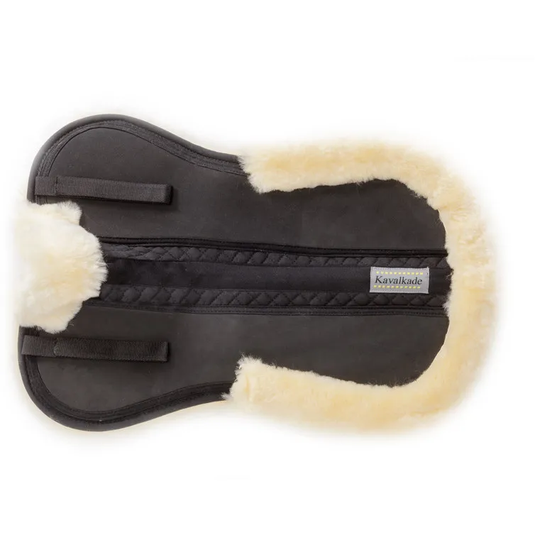 Sattelunterlage Lammfell KAVALTOP Moosgummi schwarz/natur