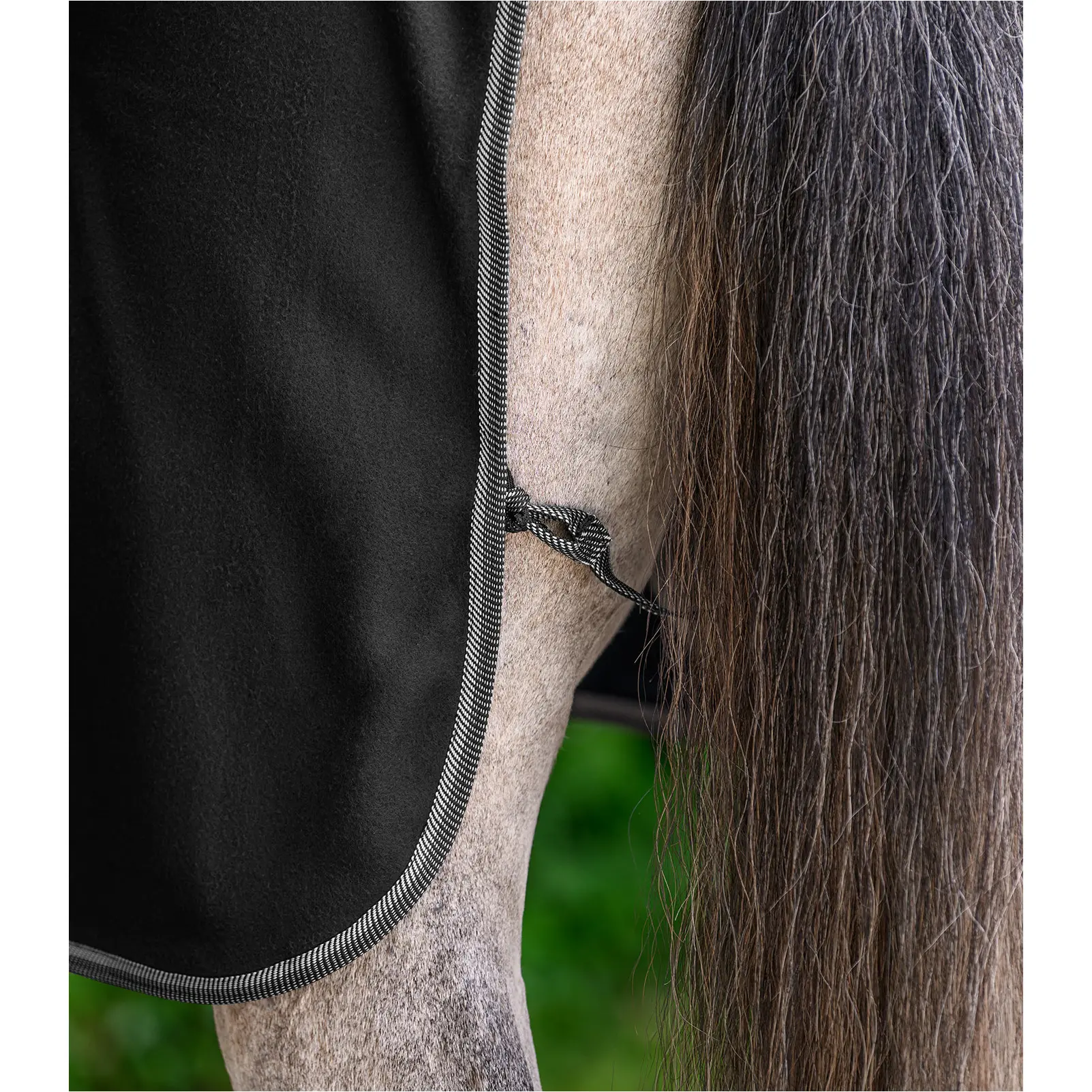 Fleecedecke mit Kreuzgurten ECONOMIC schwarz