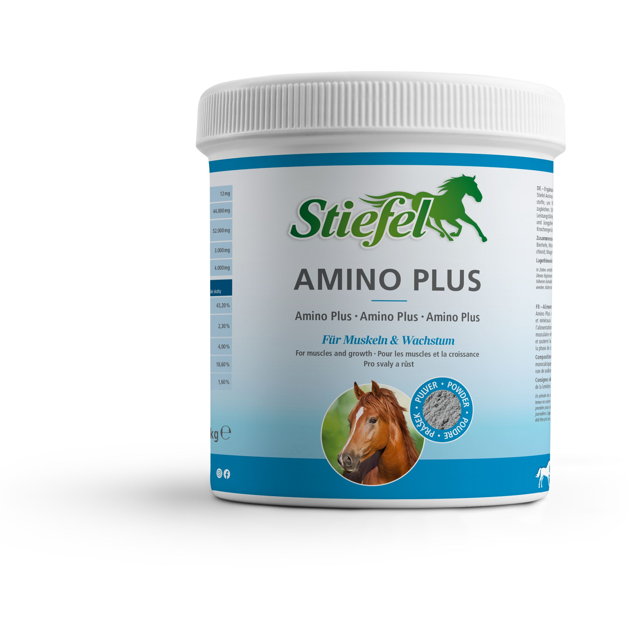 Amino Plus Pulver für Muskeln und Wachstum 1000g