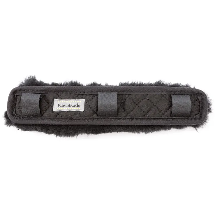 Kopf- und Nasenpolster Lammfell schwarz 32cm