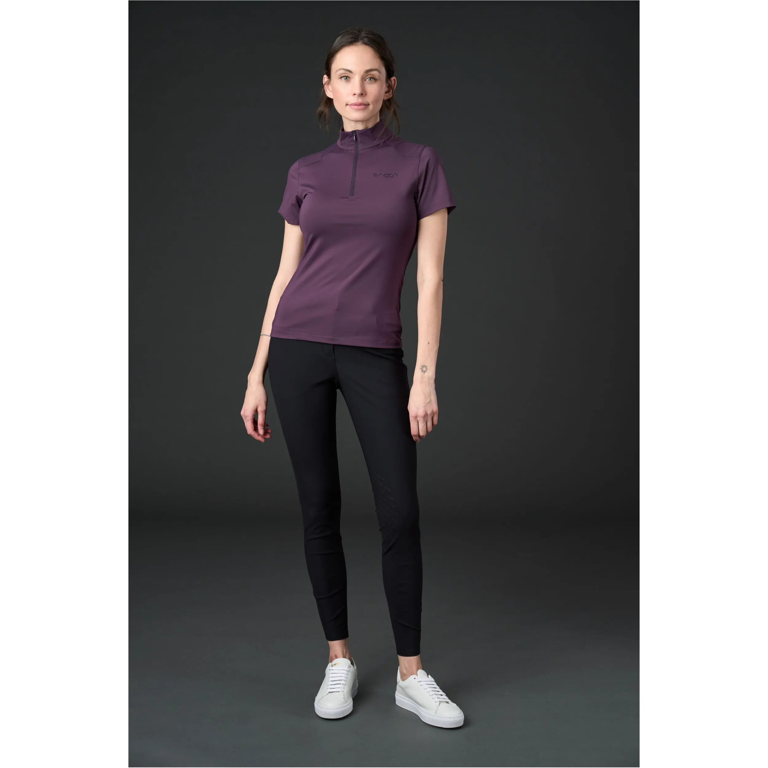 Damen Turniershirt Kurzarm THELMA plum perfect