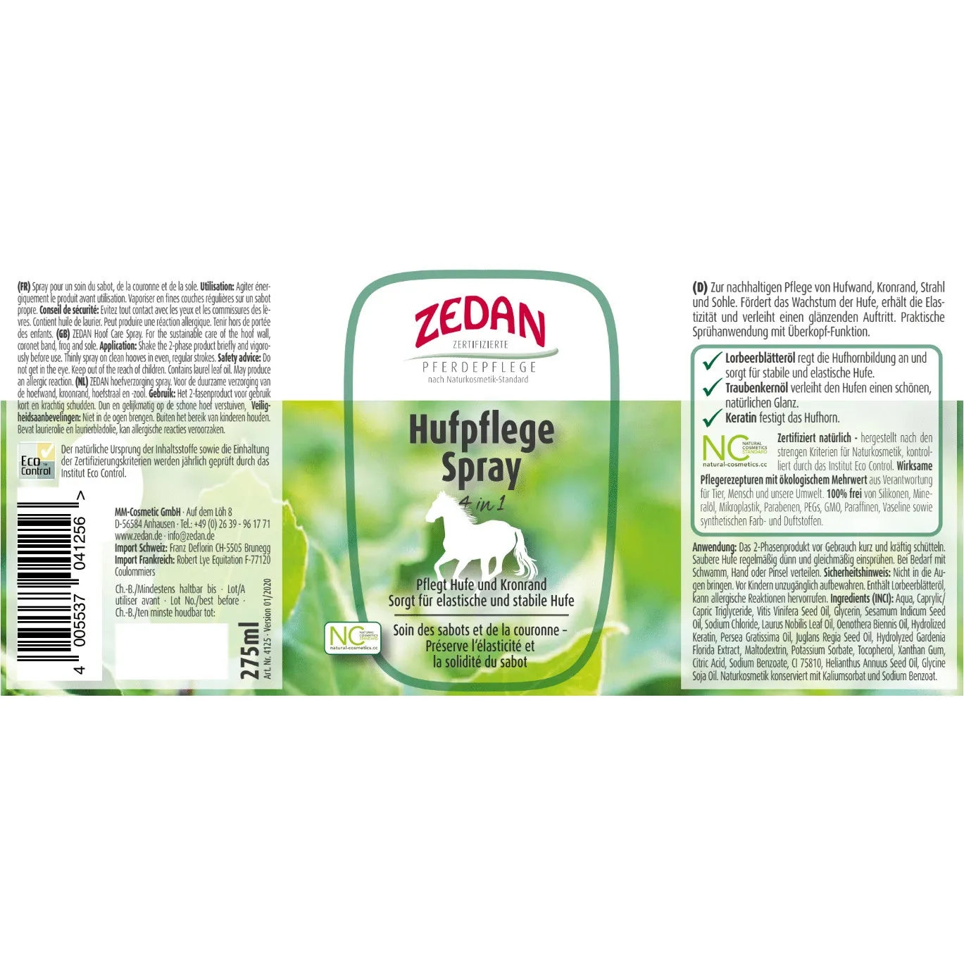 Hufpflege Spray 4 in 1 275ml