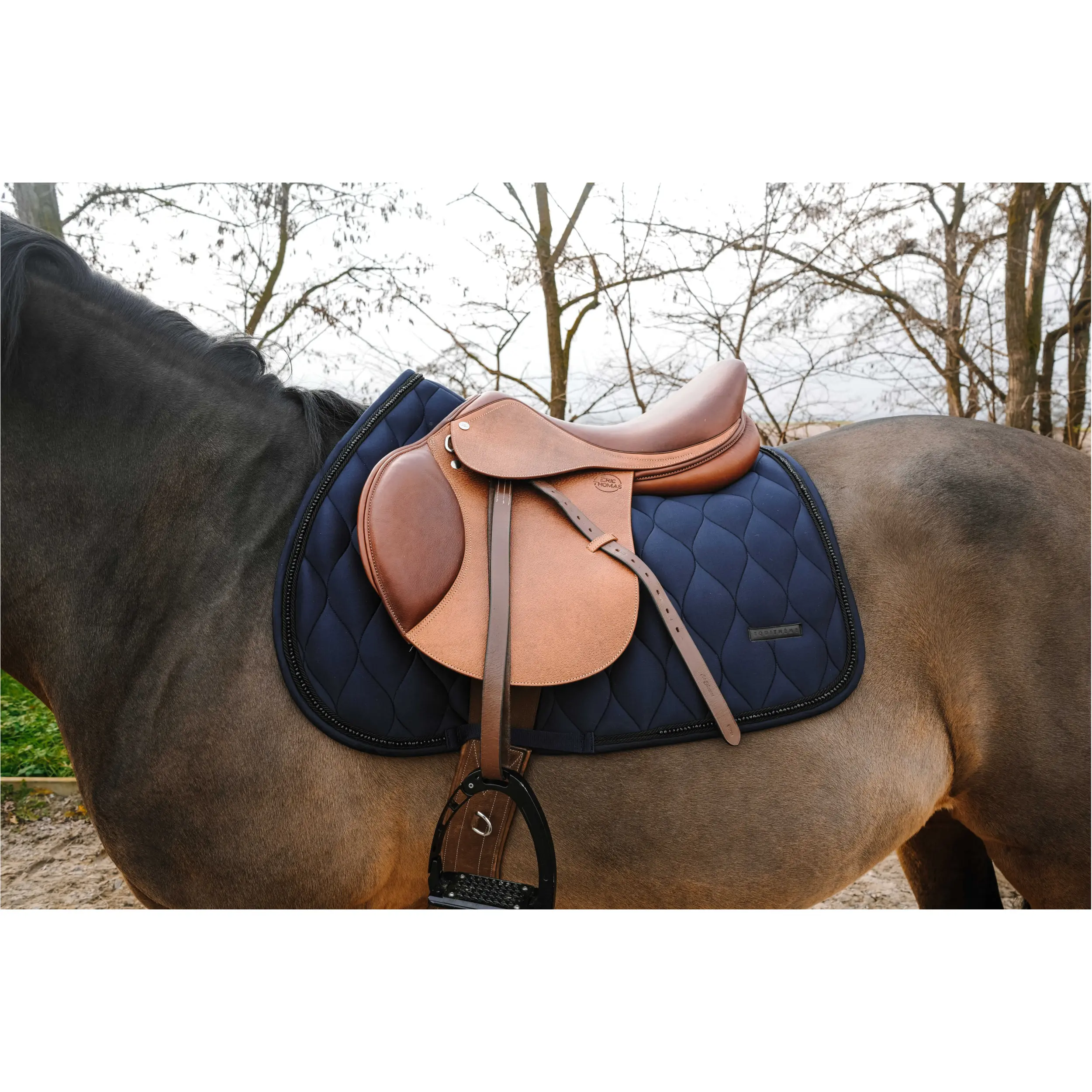 Schabracke mit schwarzen Perlen PEARL navy Vielseitigkeit