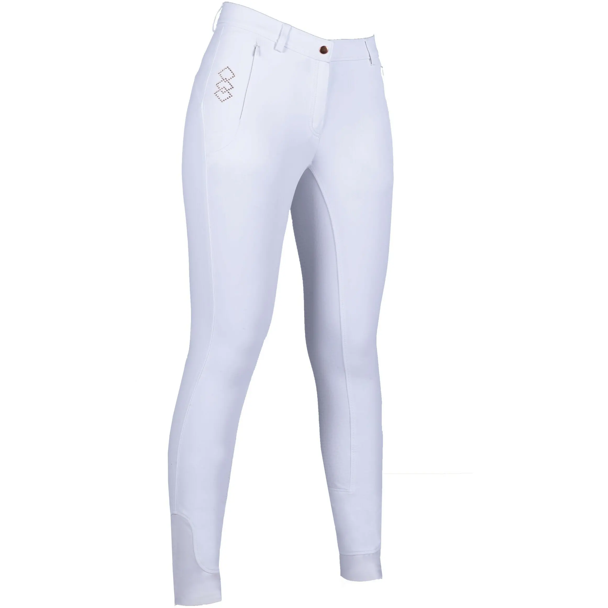 Damen Reithose Silikon Vollbesatz ALEXIS weiß