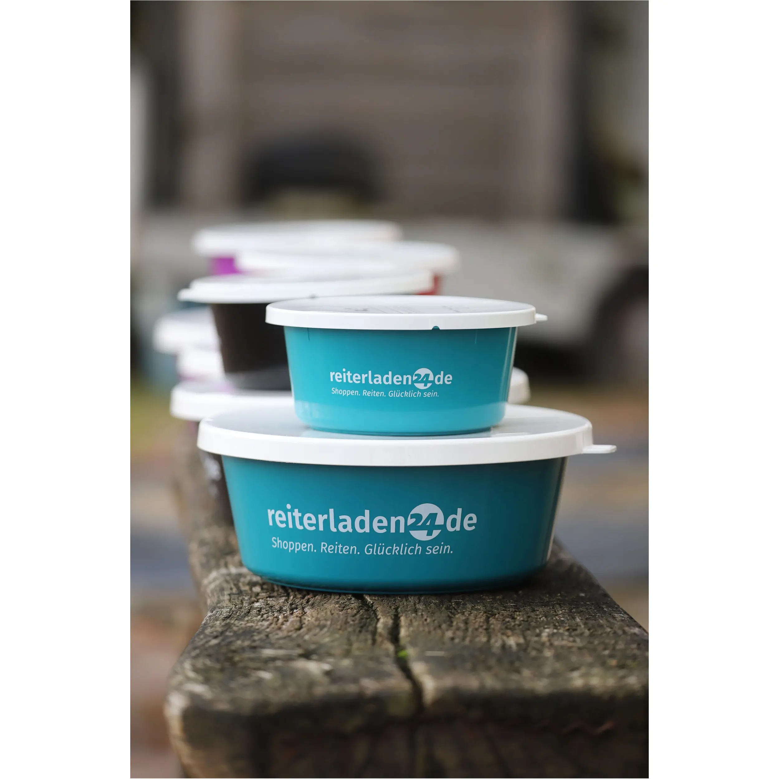 Müslischale mit Deckel wasserblau (10er Set)