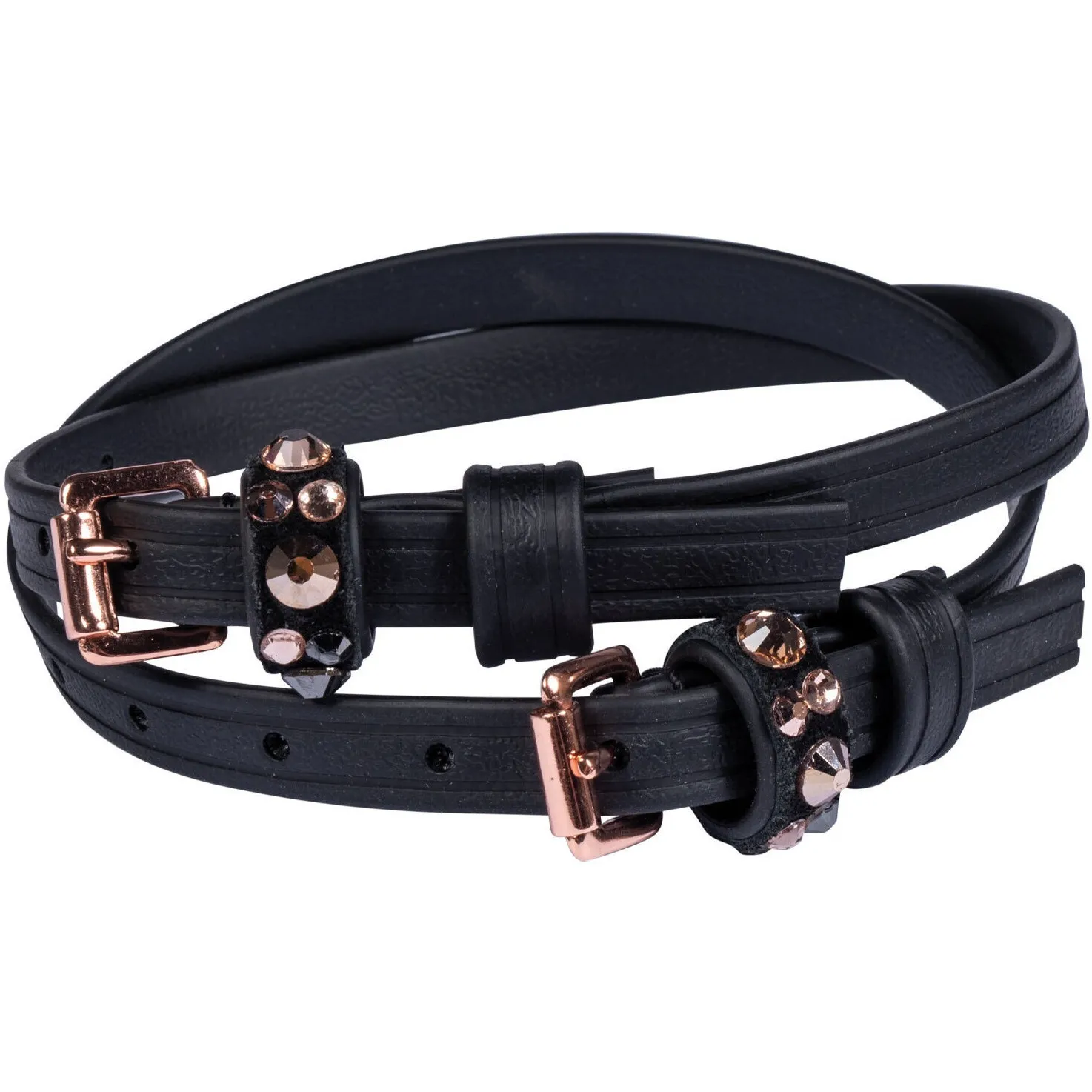 Sporenriemen ROSEGOLD GLAMOUR STYLE schwarz