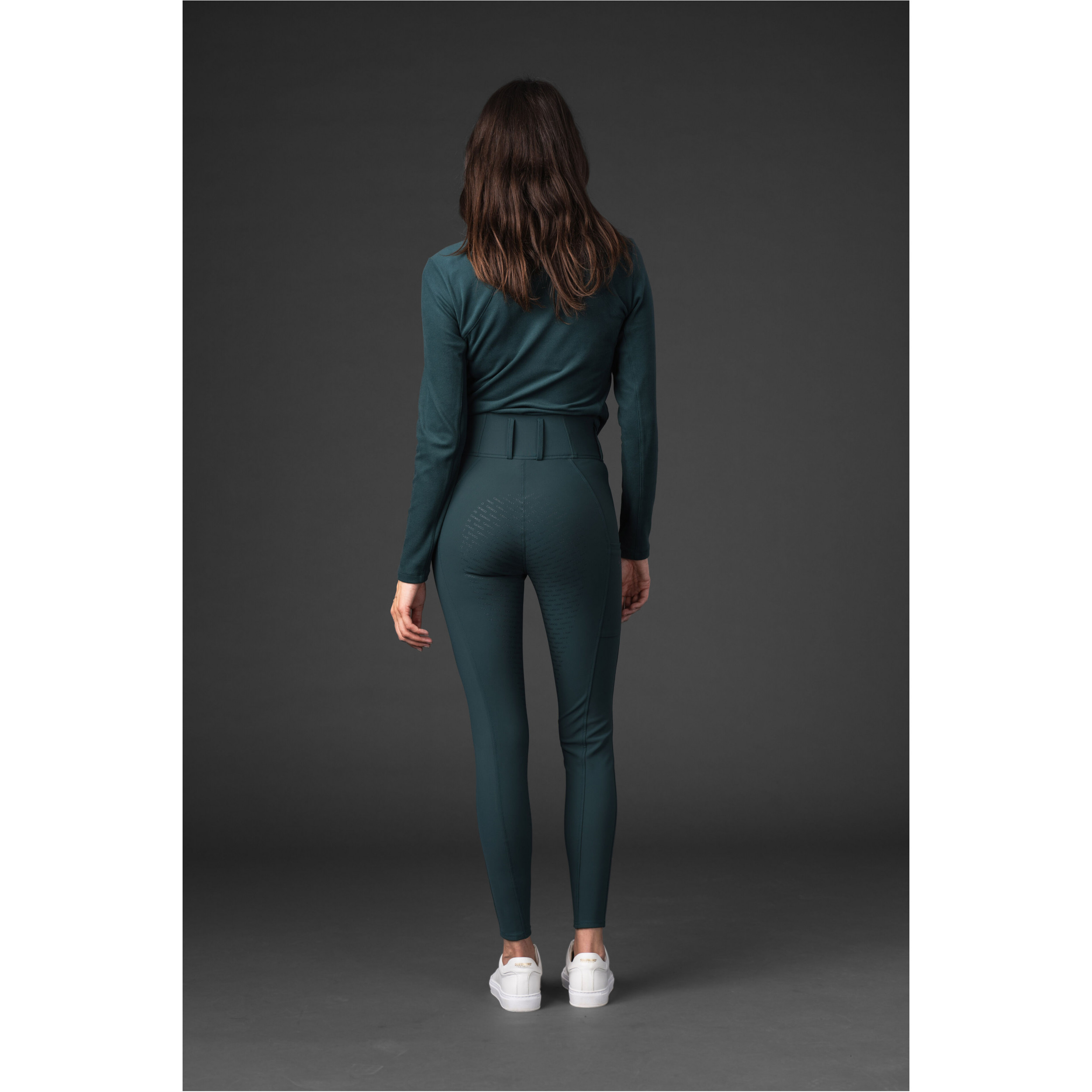 Damen Reitleggings Silikon Vollbesatz RIVER F/G mit Gürtelschlaufen ponderosa pine