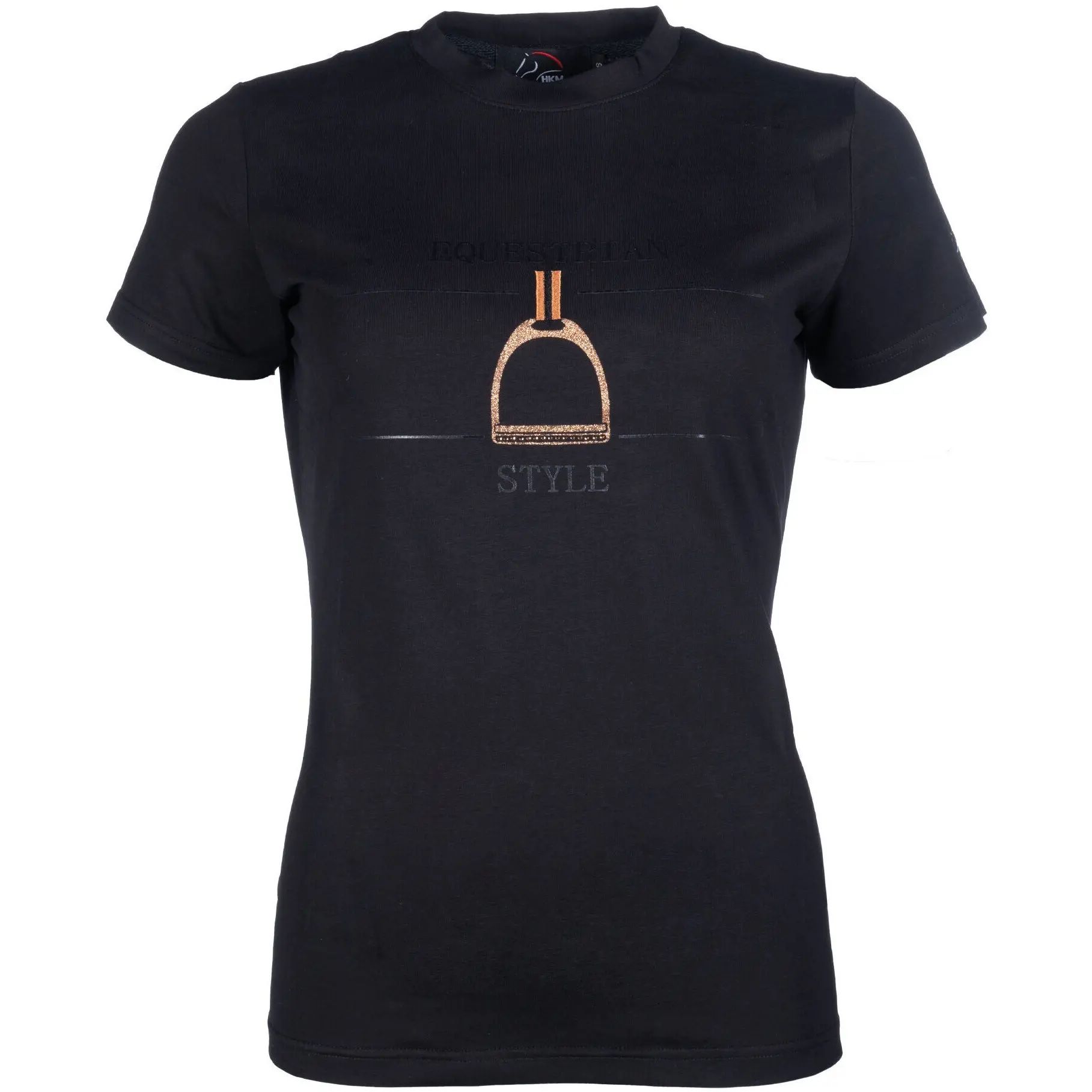 Damen T-Shirt EQUINE SPORTS STYLE schwarz/rosegold