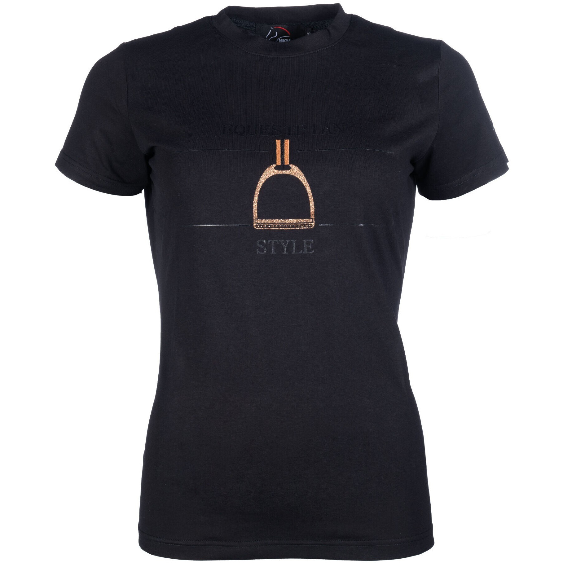 Damen T-Shirt EQUINE SPORTS STYLE schwarz/rosegold