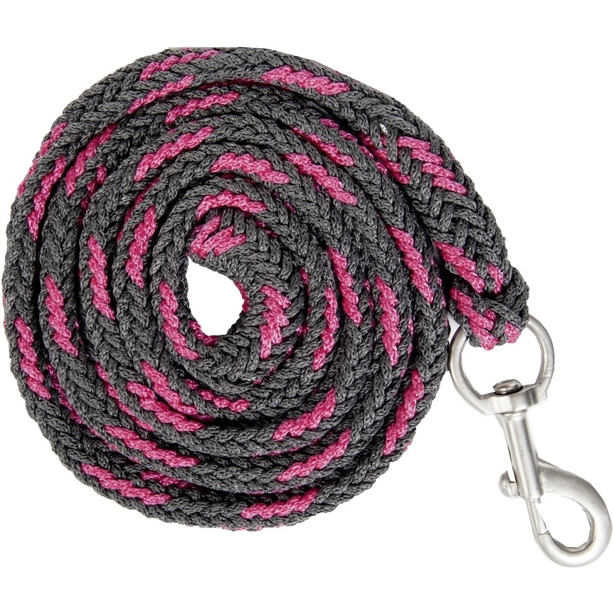 Halfter + Strick-Set mit Karabinerhaken STERNCHEN grau/rosa