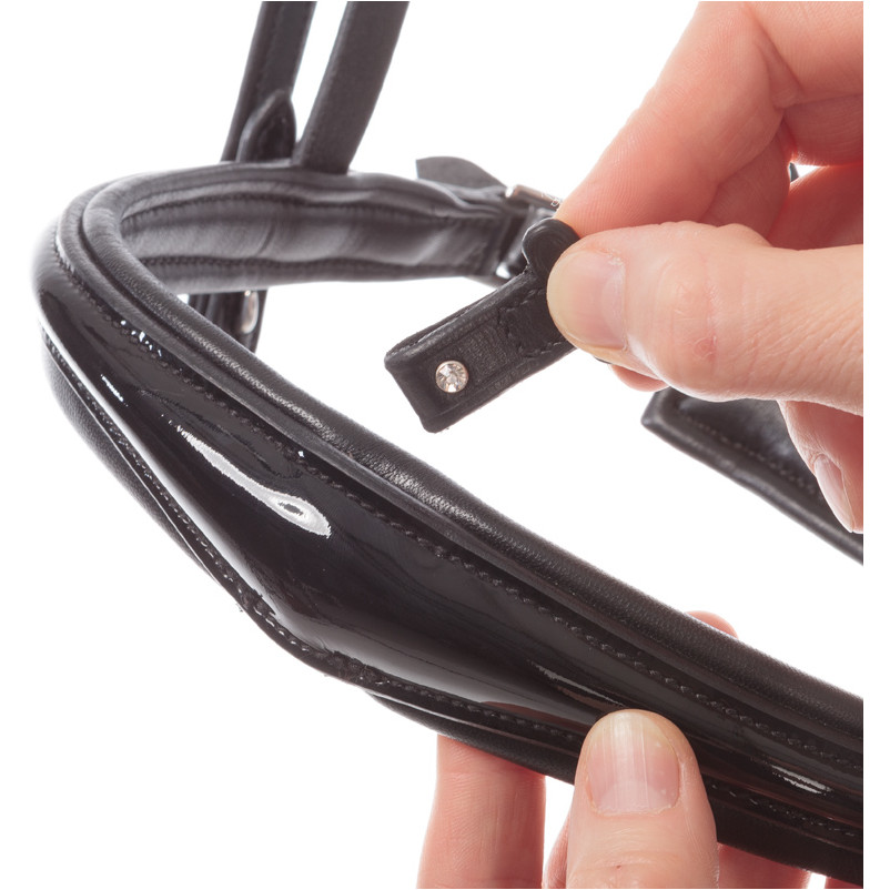 Trensenzaum schwedisch kombiniert REYNA schwarz lack/schwarz Trensenzaum schwedisch kombiniert REYNA schwarz lack/schwarz