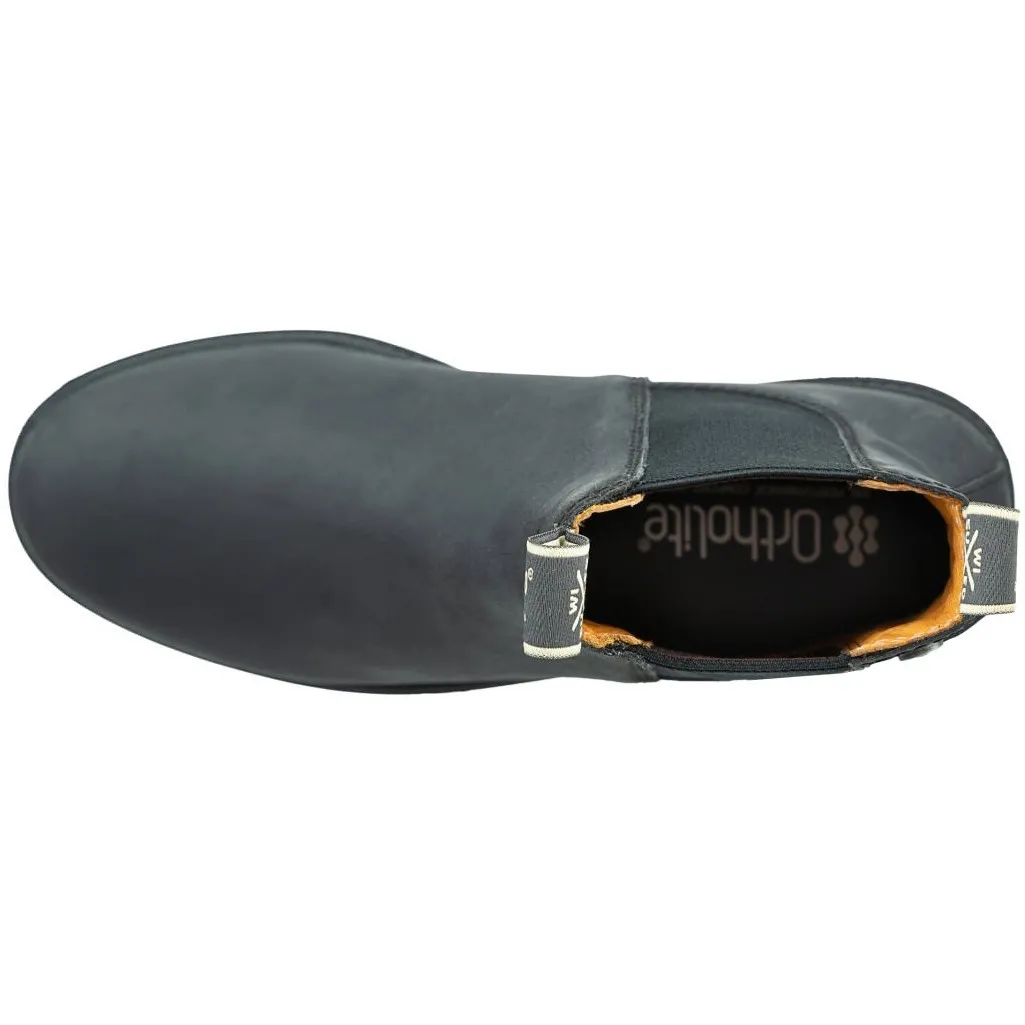 Winter Reitstiefeletten NEW WORK Eco Echtleder schwarz